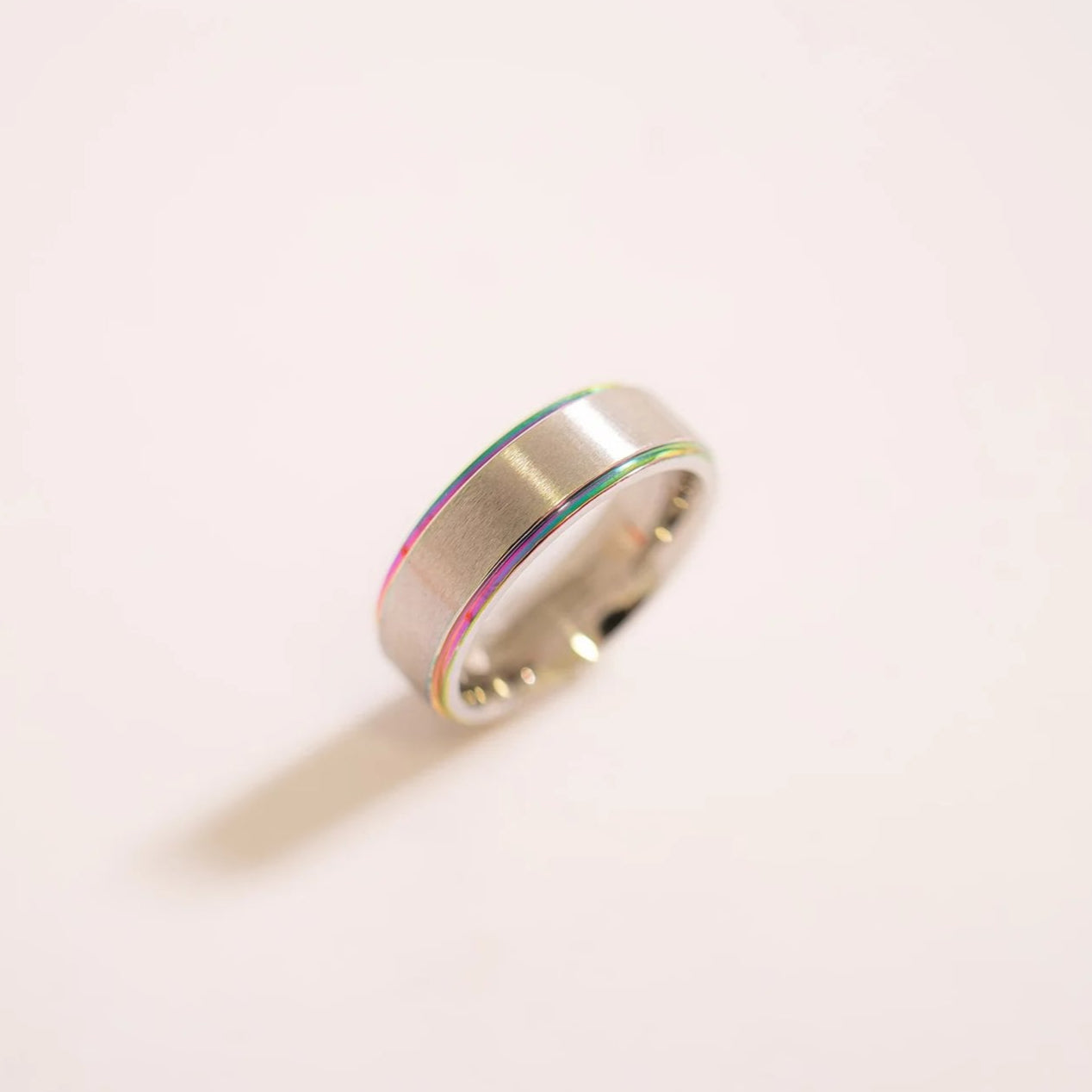 Stainless Steel Rainbow Edge Brushed Center Ring / CFR7014、mySite、dreamappss