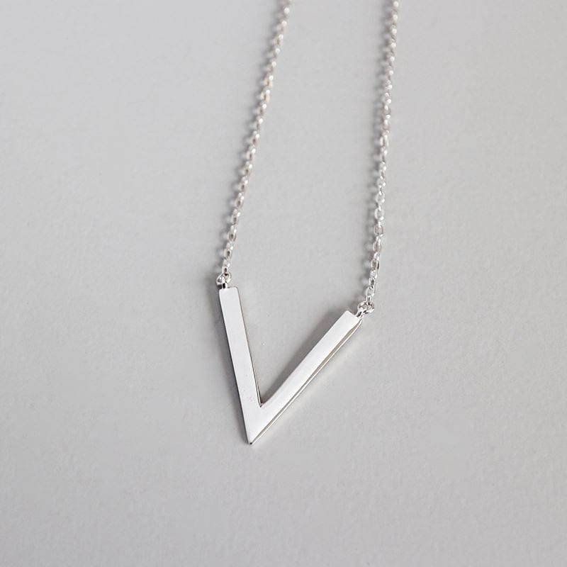 V Dainty Sterling Silver Necklace perfect for Vegans!、mySite、g9winljtr
