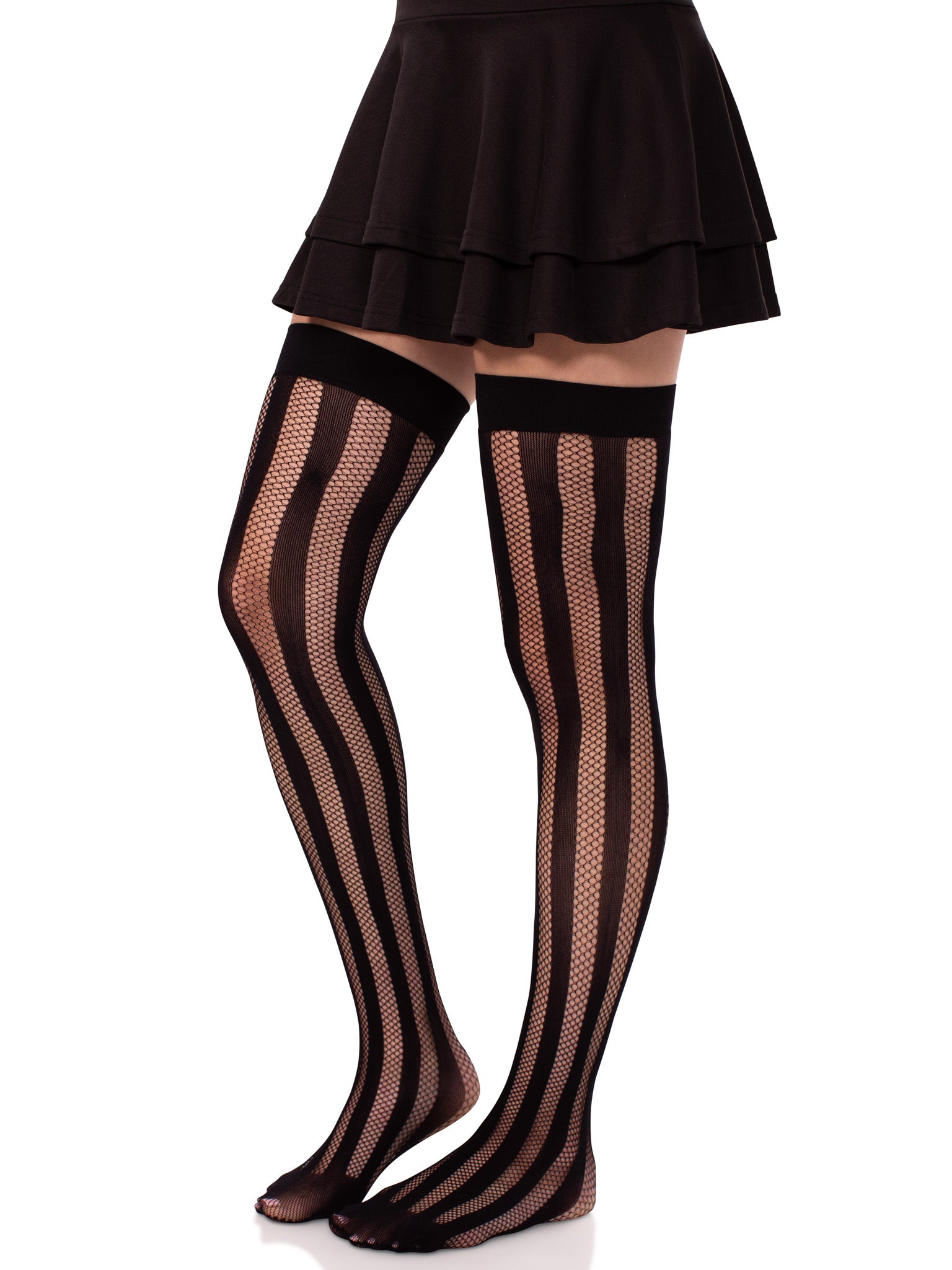 Krya Striped Net Thigh Highs、mySite、bengalsvssteelers
