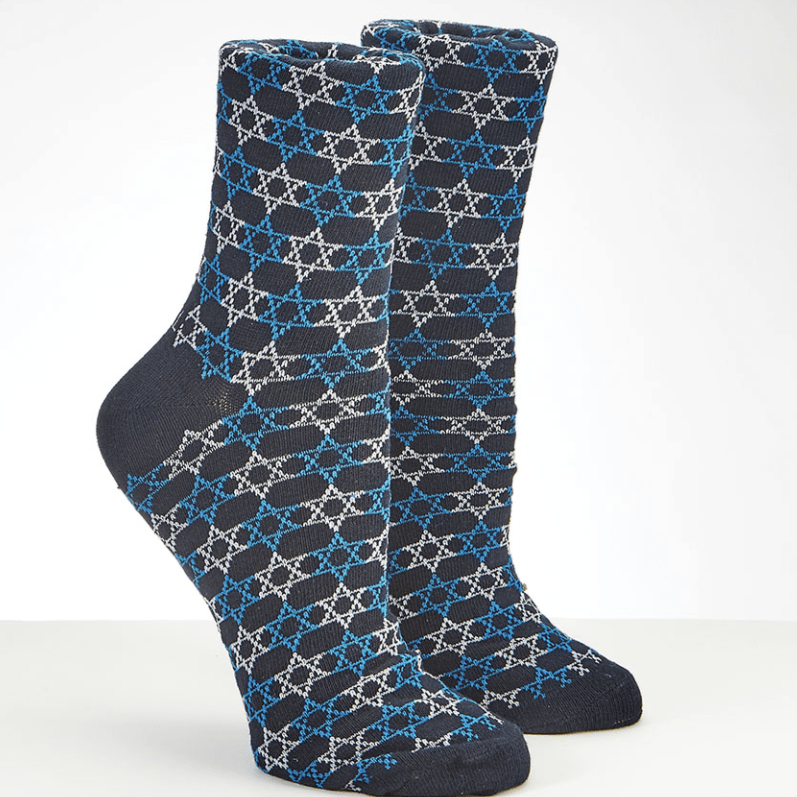 Star of David Adult Crew Socks - 100% of Sales Goes to AFMDA、mySite、topwebapps