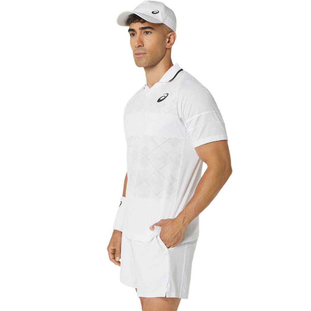 Asics Men's Match Actibreeze Polo Top (Brilliant White)