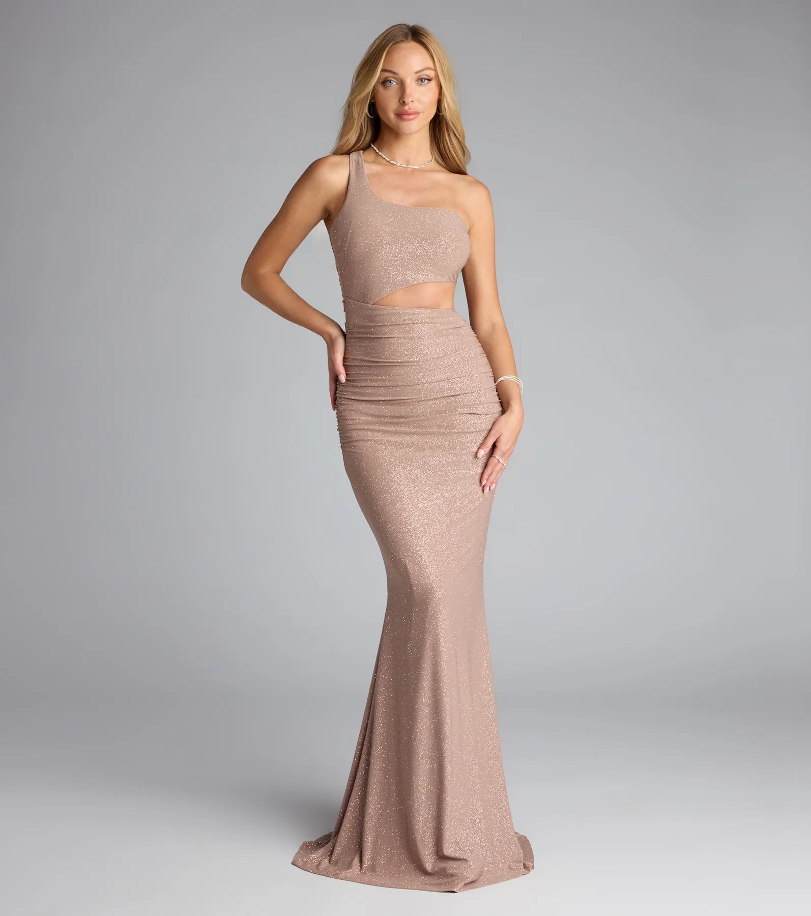  Giselle One-Shoulder Mermaid Glitter Formal Dress、mySite、justintrudeaud