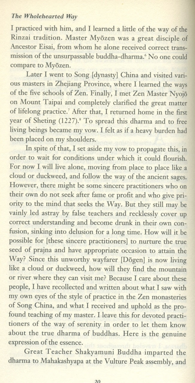 The Wholehearted Way: A Translation of Eihei Dogen's Bendowa、mySite、topwebapps