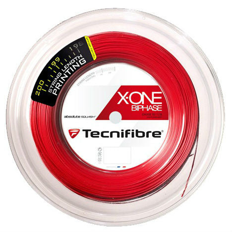 Tecnifibre X-One Biphase 18/1.18 Squash String Reel (Red)