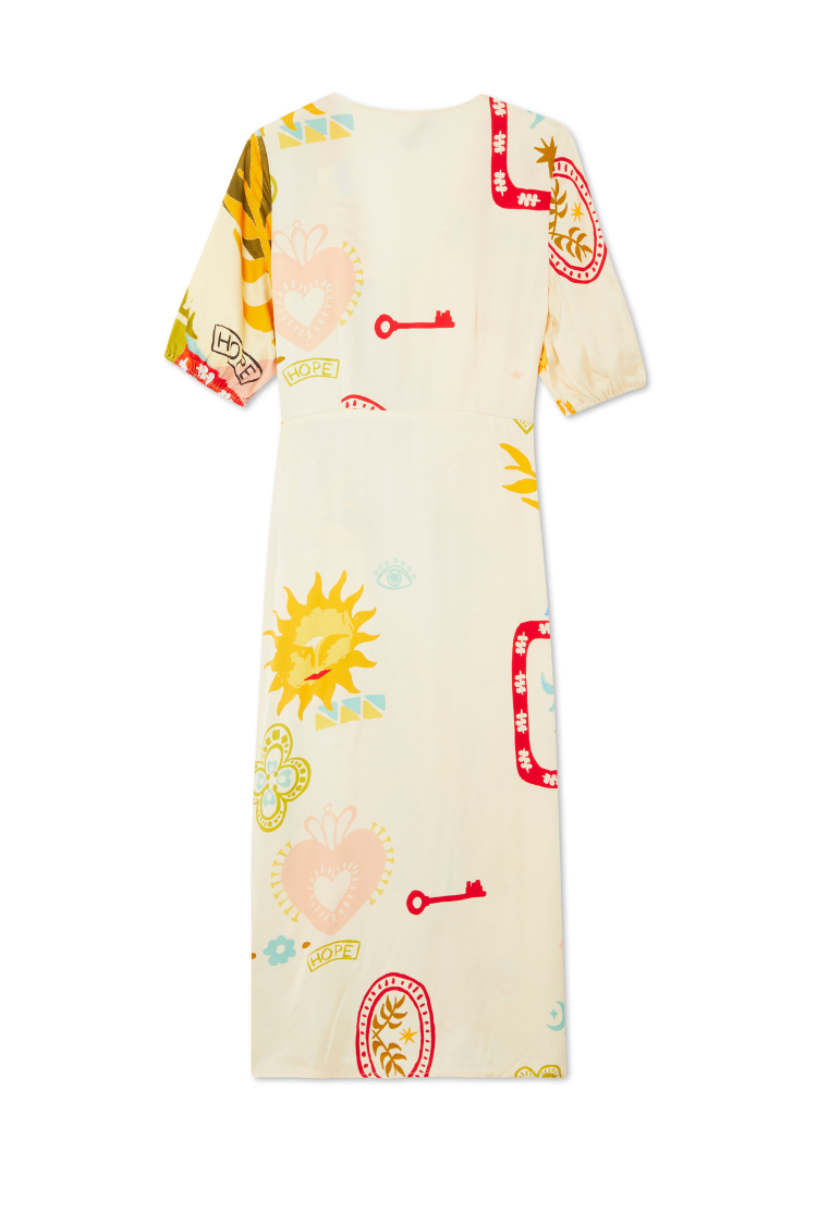Multi Sundazed Summer Vienna Wrap Dress、mySite、solidvoid