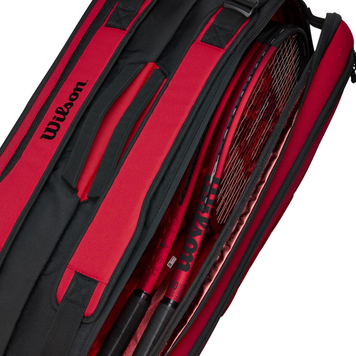 Wilson Clash v2 Super Tour 9 Pack Racquet Bag (Red/Black)