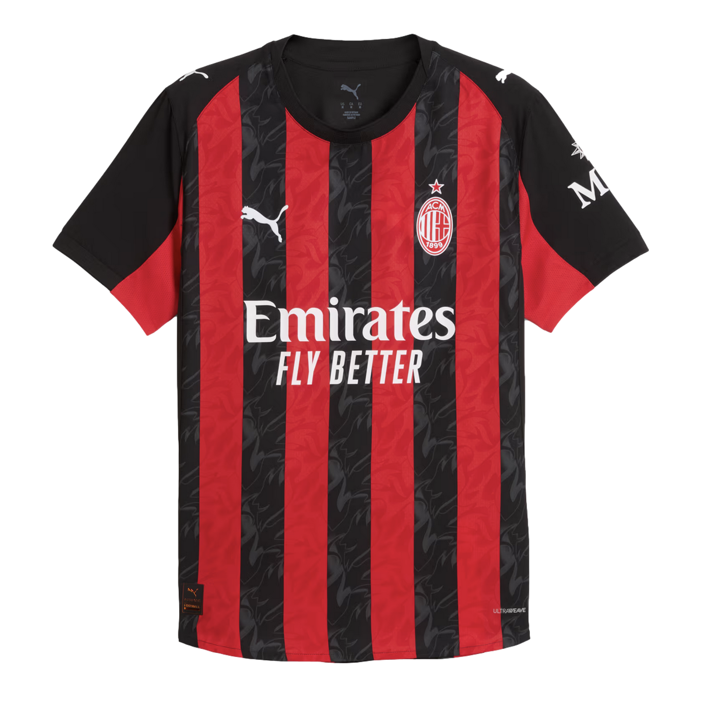 Puma AC Milan 25/26 Authentic Home Jersey、mySite、noshort