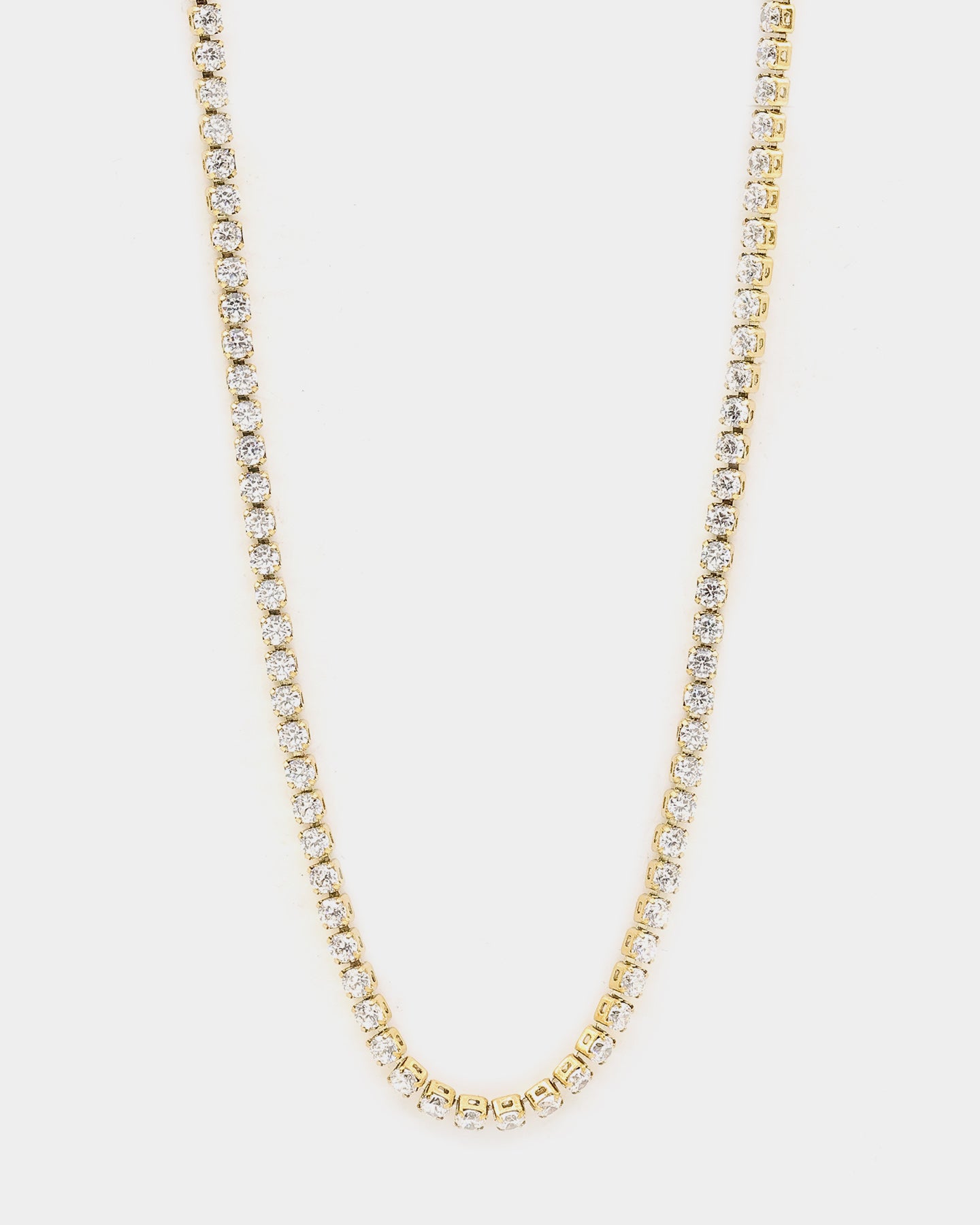 Raising Hell Women's Customisable Tennis Necklace Gold、mySite、zt4zffjzw