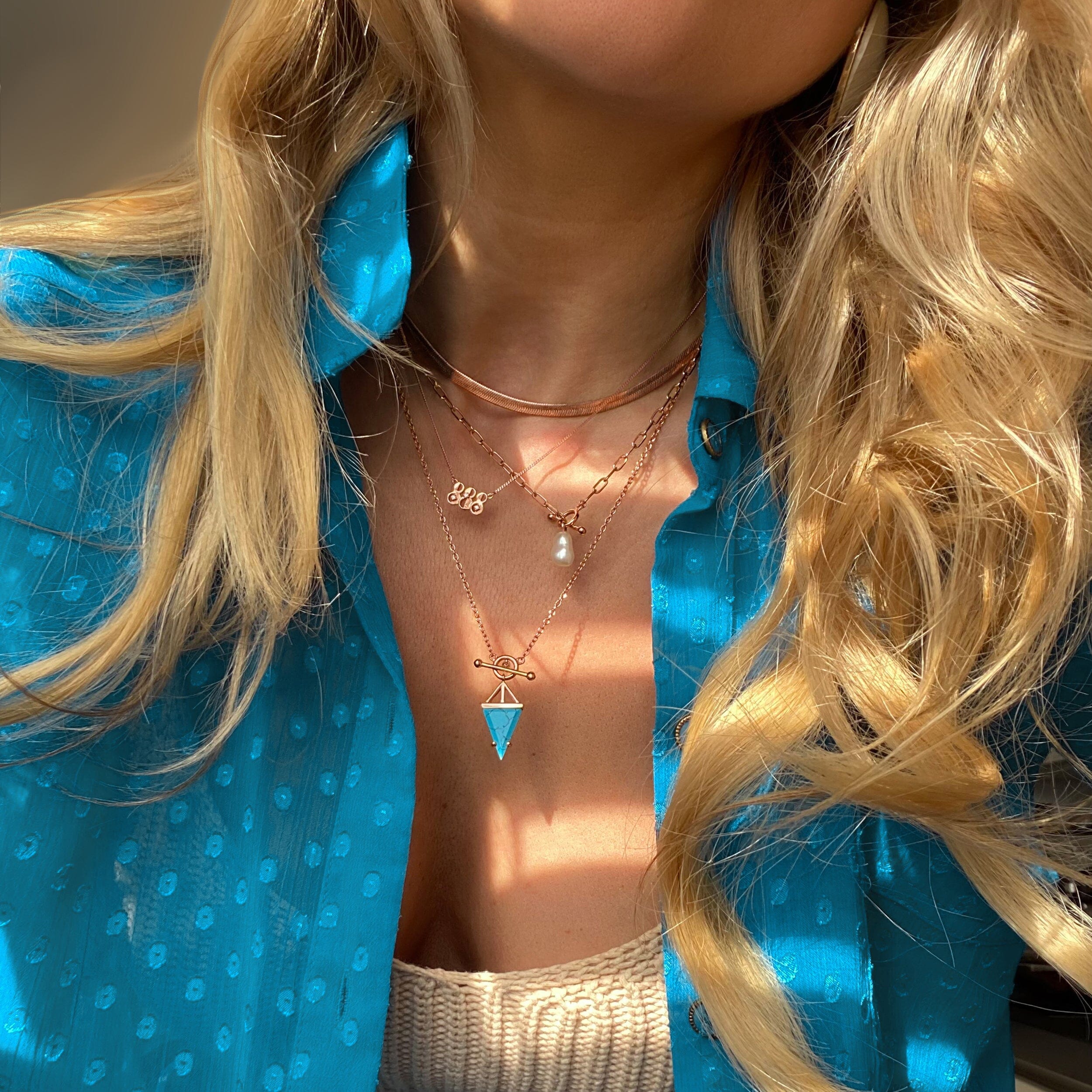 Blue Howlite Necklace - Heroine T-Lock、mySite、hinf8tx79