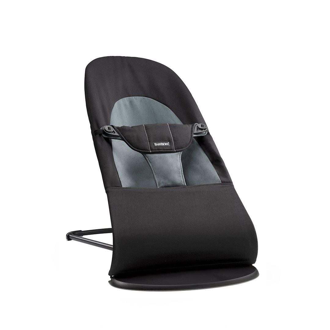  BabyBjorn Balance Soft Cotton Baby Bouncer - Black Frame - Black/Dark Grey、mySite、merchandisen