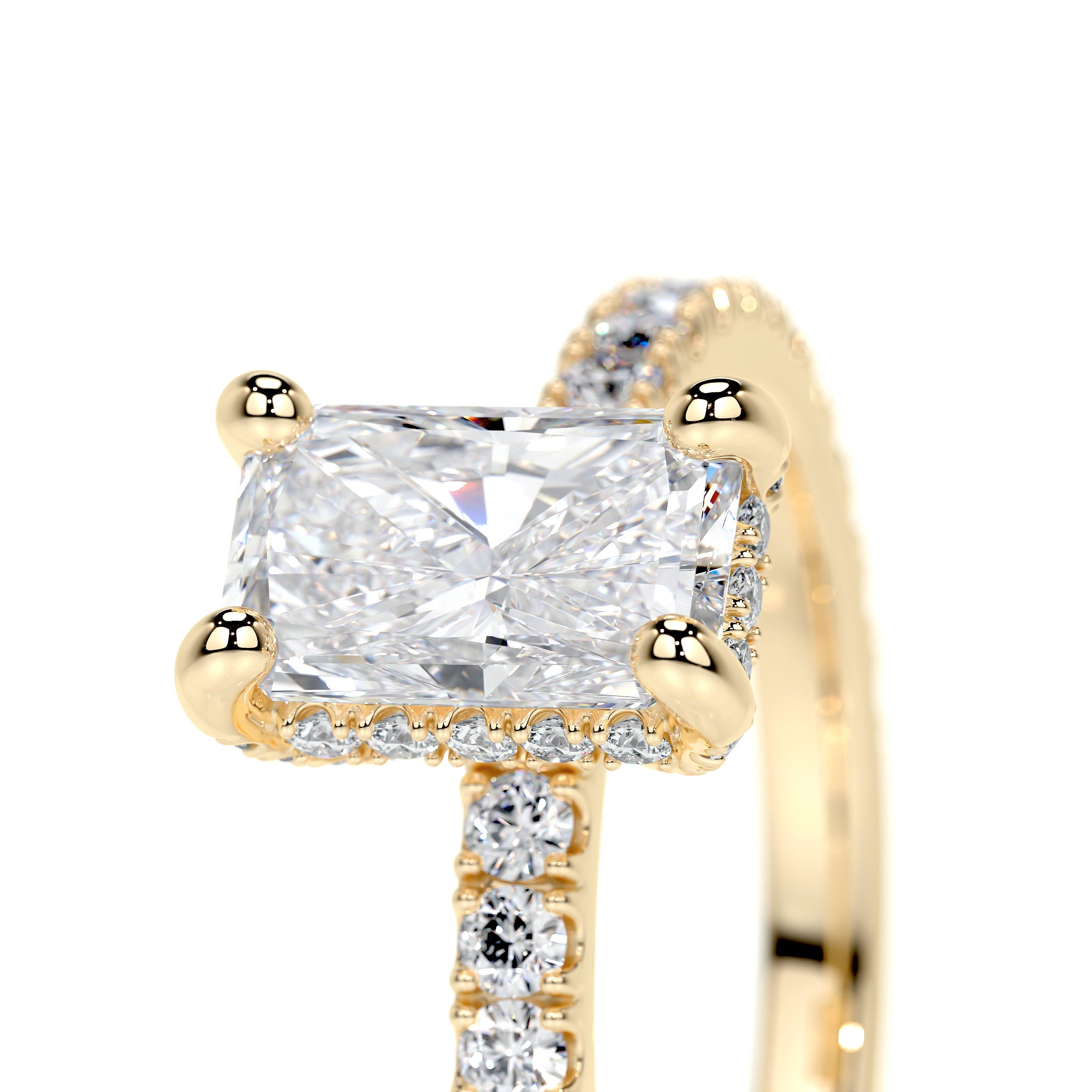 Deborah Elongated Lab Grown Diamond Ring -18K Yellow Gold、mySite、hinf8tx79