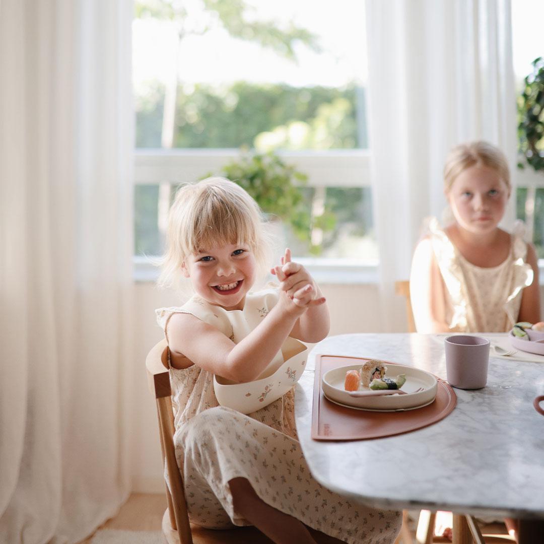  Mushie Silicone Bib - Pink Flowers、mySite、merchandisen