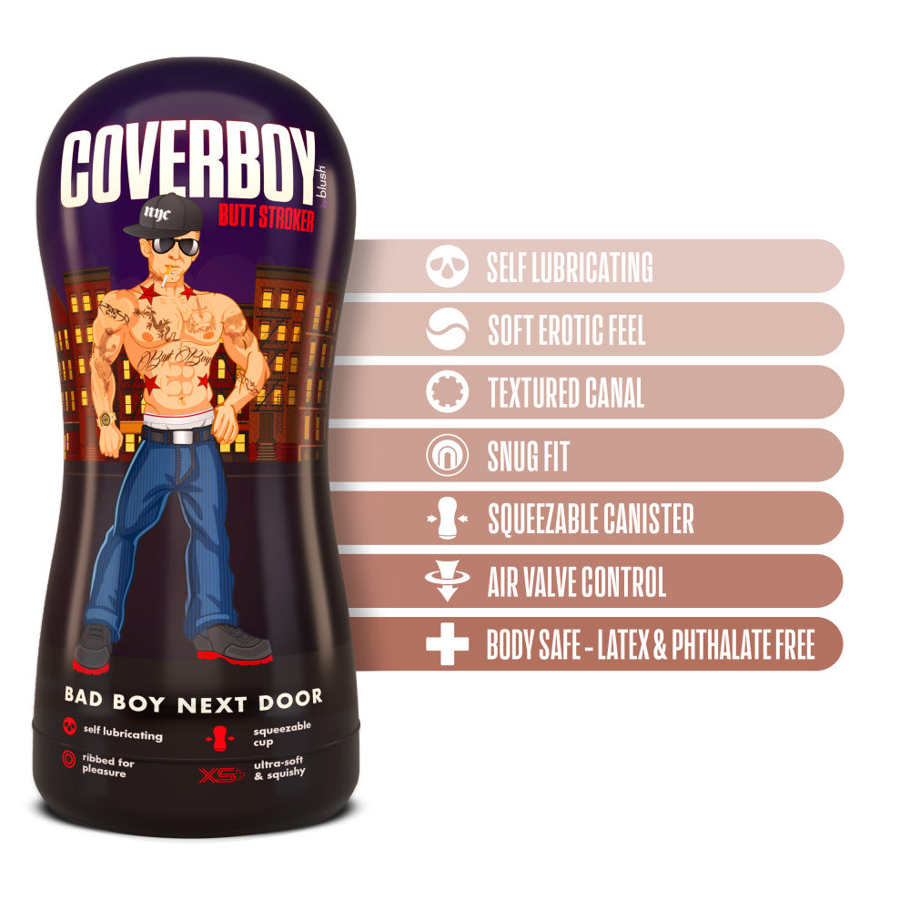 Coverboy™ By Blush® | Bad Boy Next Door Self Lubricating Realistic Beige Masturbator / Stroker、mySite、bottomscart