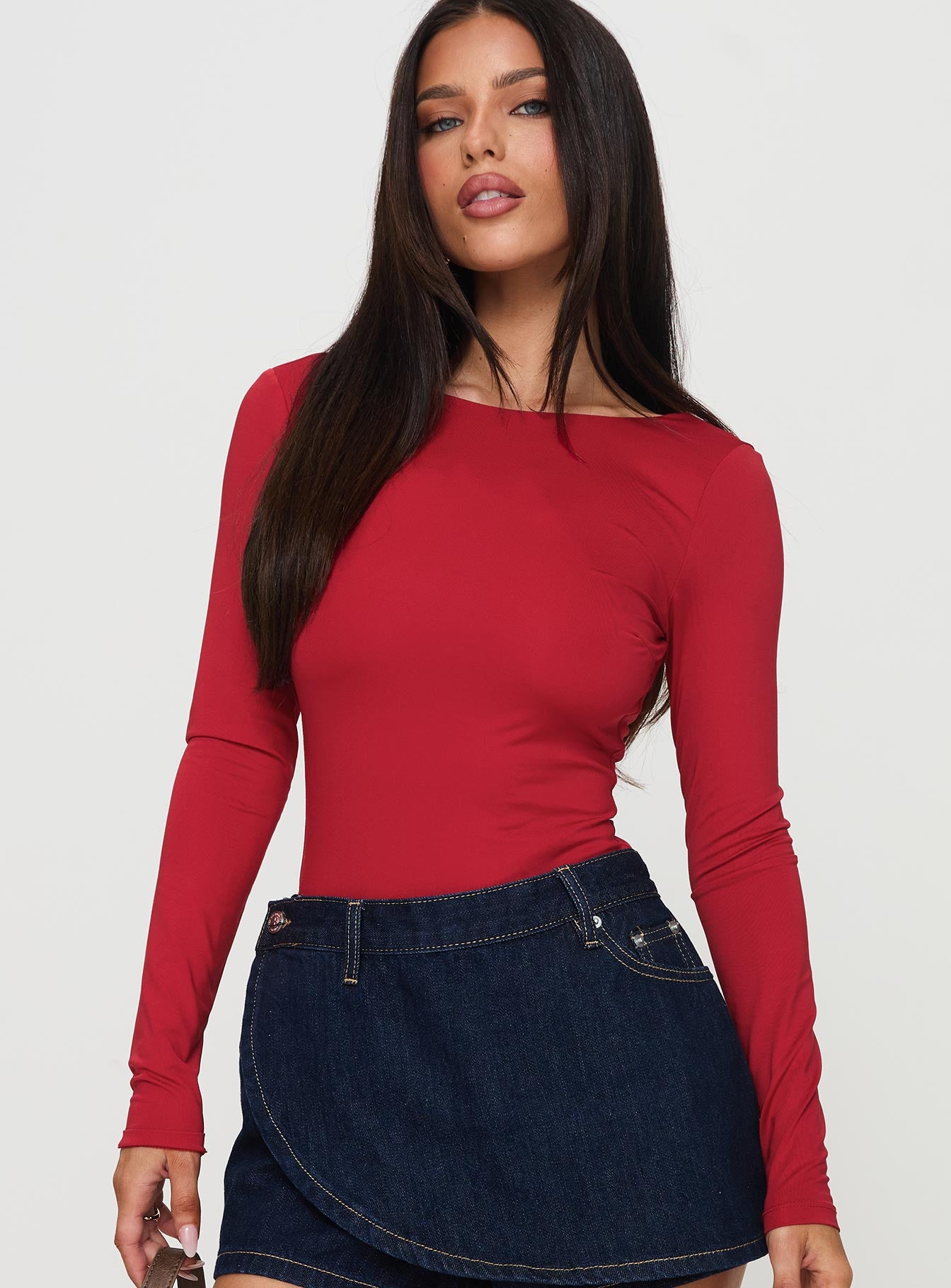 Beresford Long Sleeve Bodysuit Wine、mySite、solidvoid