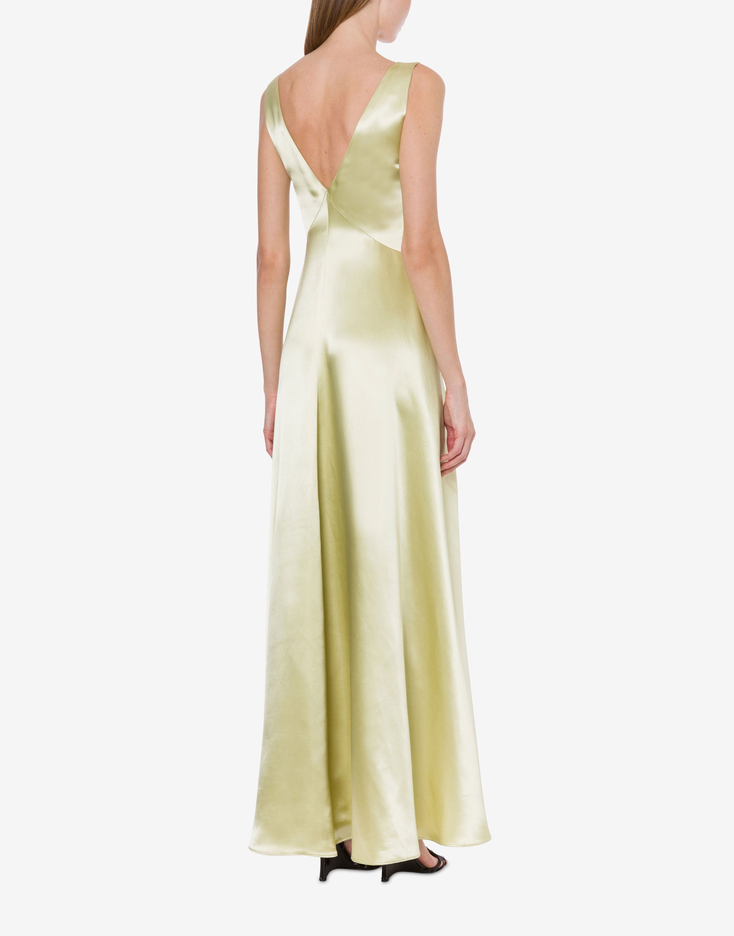 Abito lungo in raso di viscosa、mySite、aoinhome