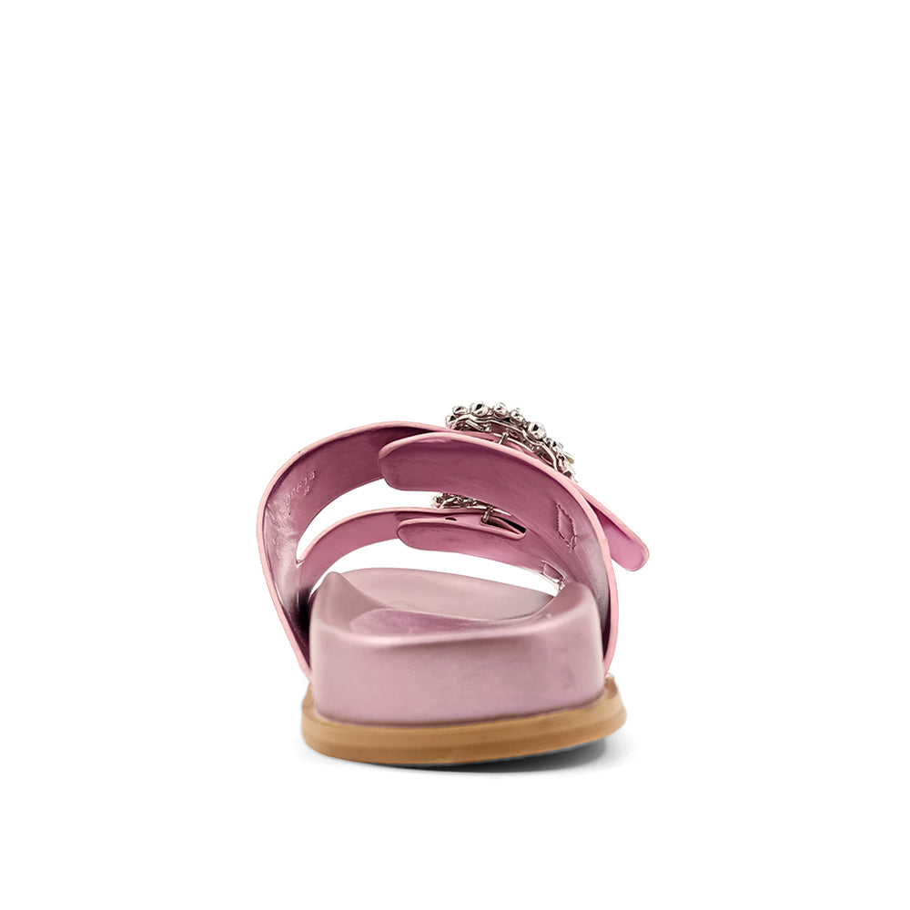 Bridget Metallic Rhinestone Slide Sandals、mySite、gtrtttuynbv