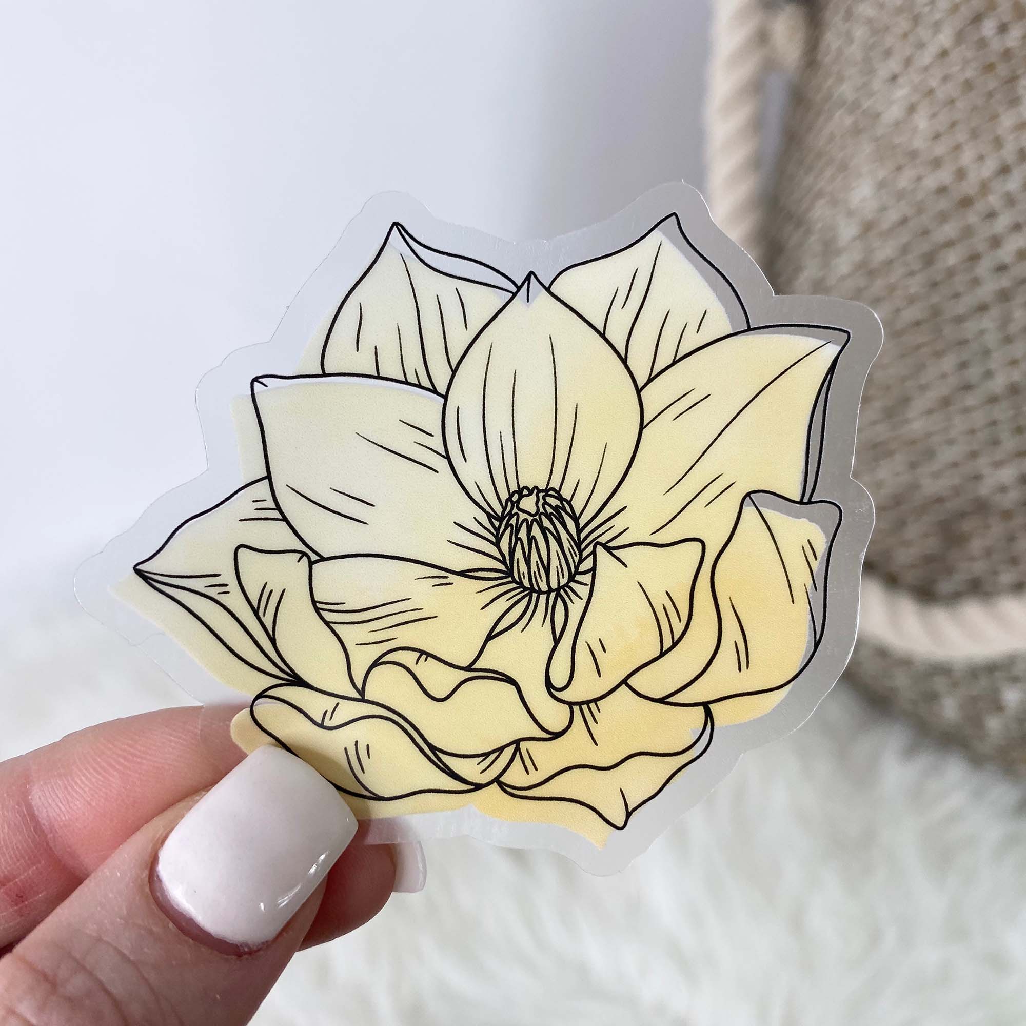  Ranunculus Watercolor - Clear Sticker、mySite、ghnorth