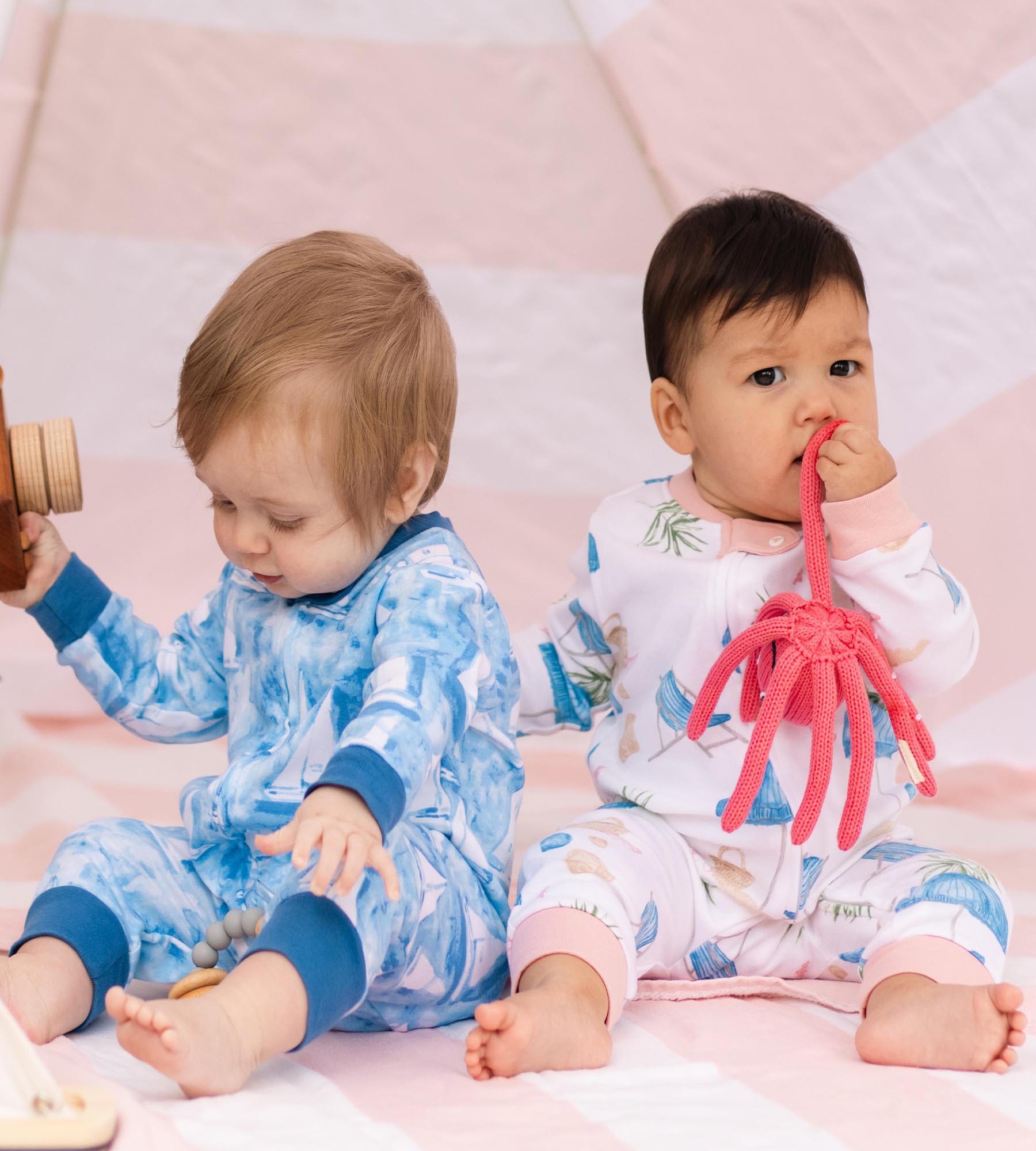 Mediterranean Sailing Organic Cotton Two-Piece Pajamas、mySite、g9winljtr