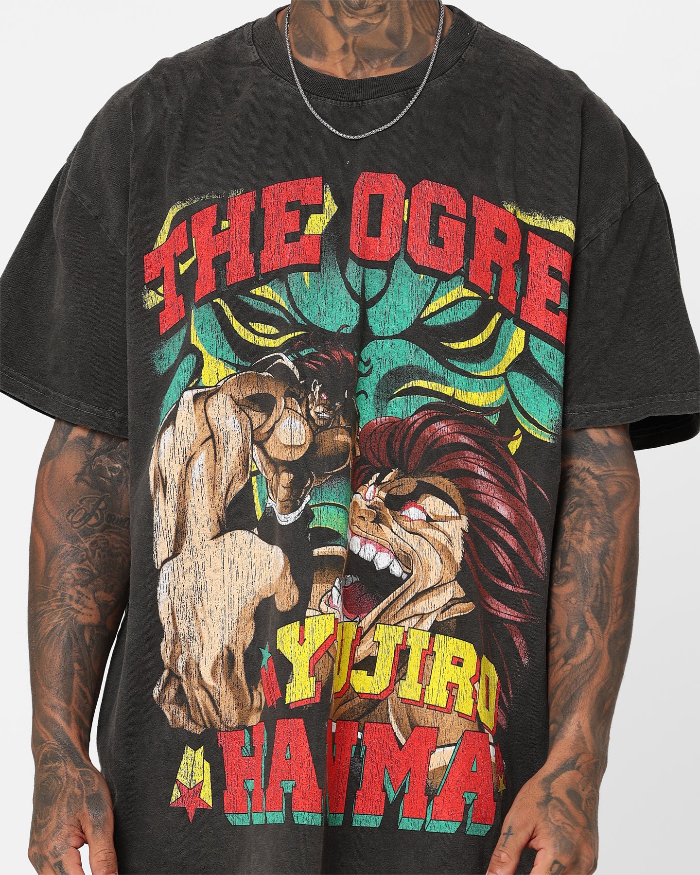 Goat Crew X Baki Yujiro Heavyweight Vintage T-Shirt Black Wash、mySite、zt4zffjzw