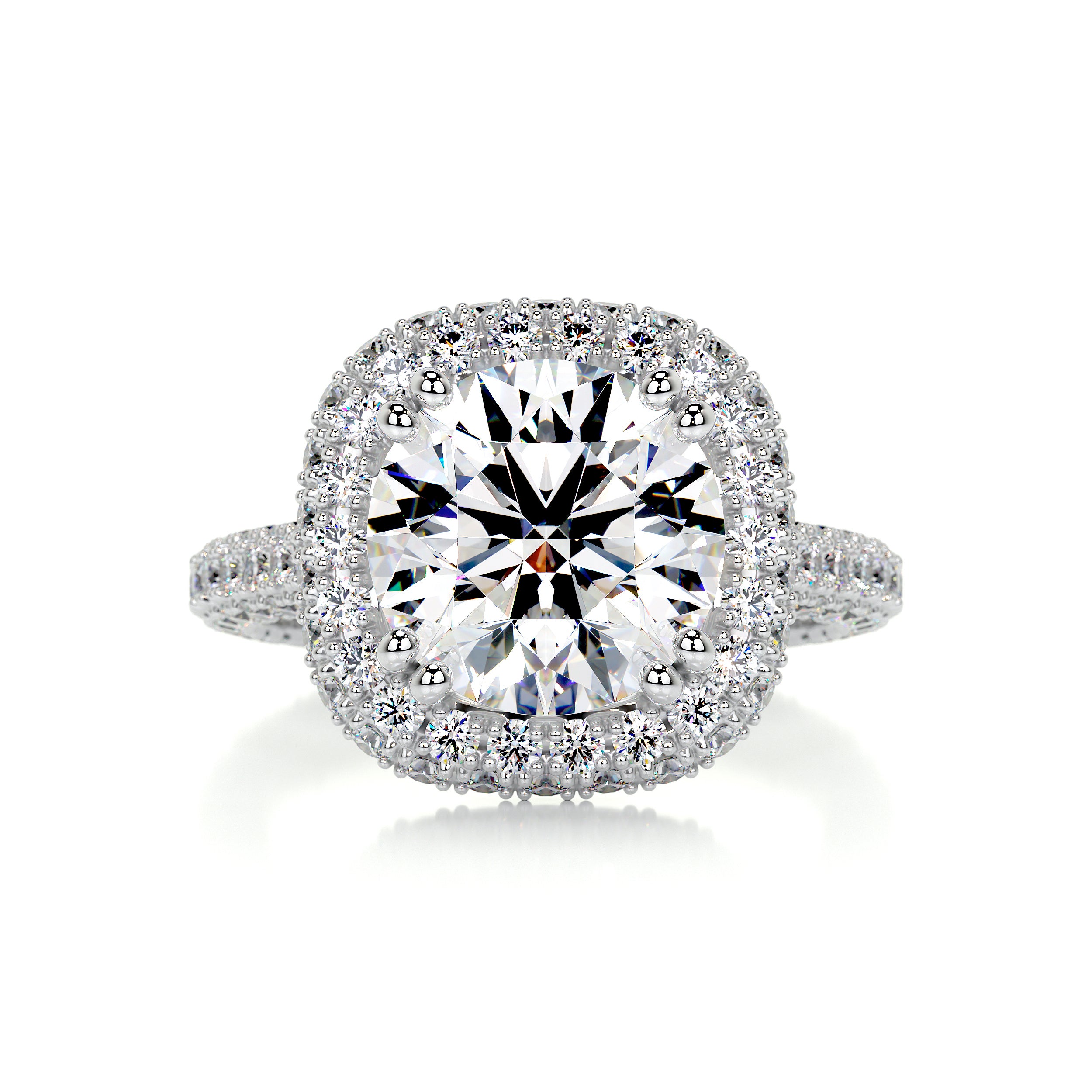 Ava Moissanite & Diamond Ring -14K White Gold、mySite、hinf8tx79
