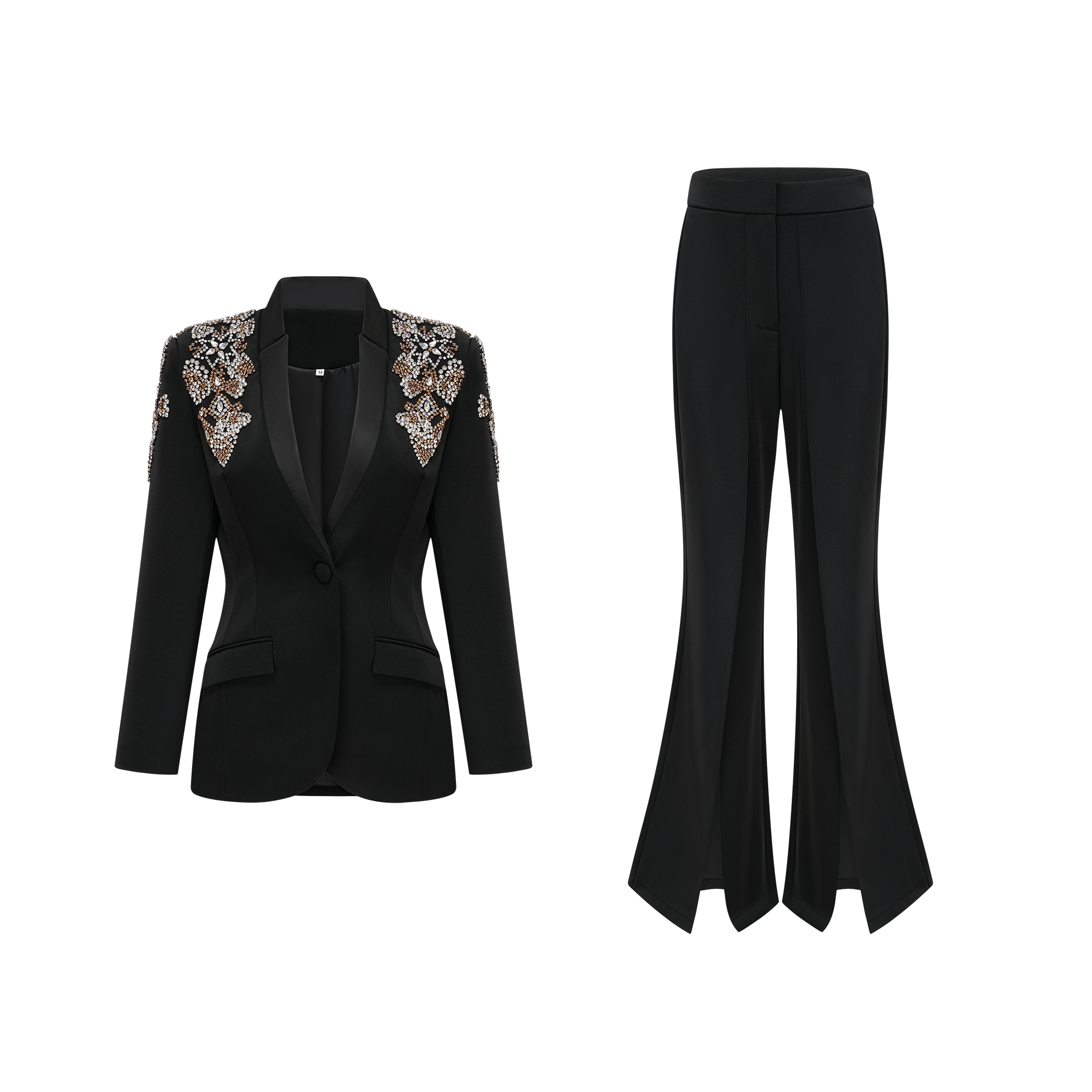  Milly: Crystal Blazer with Flared Pants (2 Piece Set)、mySite、merchandisen