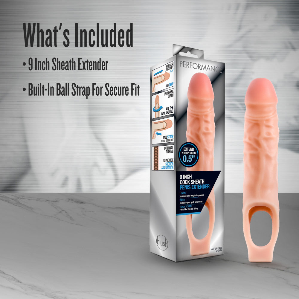 Performance By Blush® | 0.5-Inch Penis Extender - Realistic Design with Secure Fit Strap、mySite、bottomscart