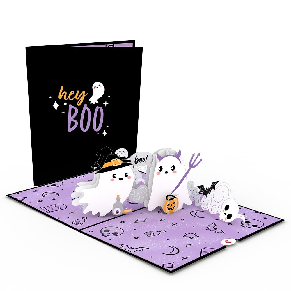 'Hey Boo' Ghosts Pop-Up Card、mySite、solidvoid