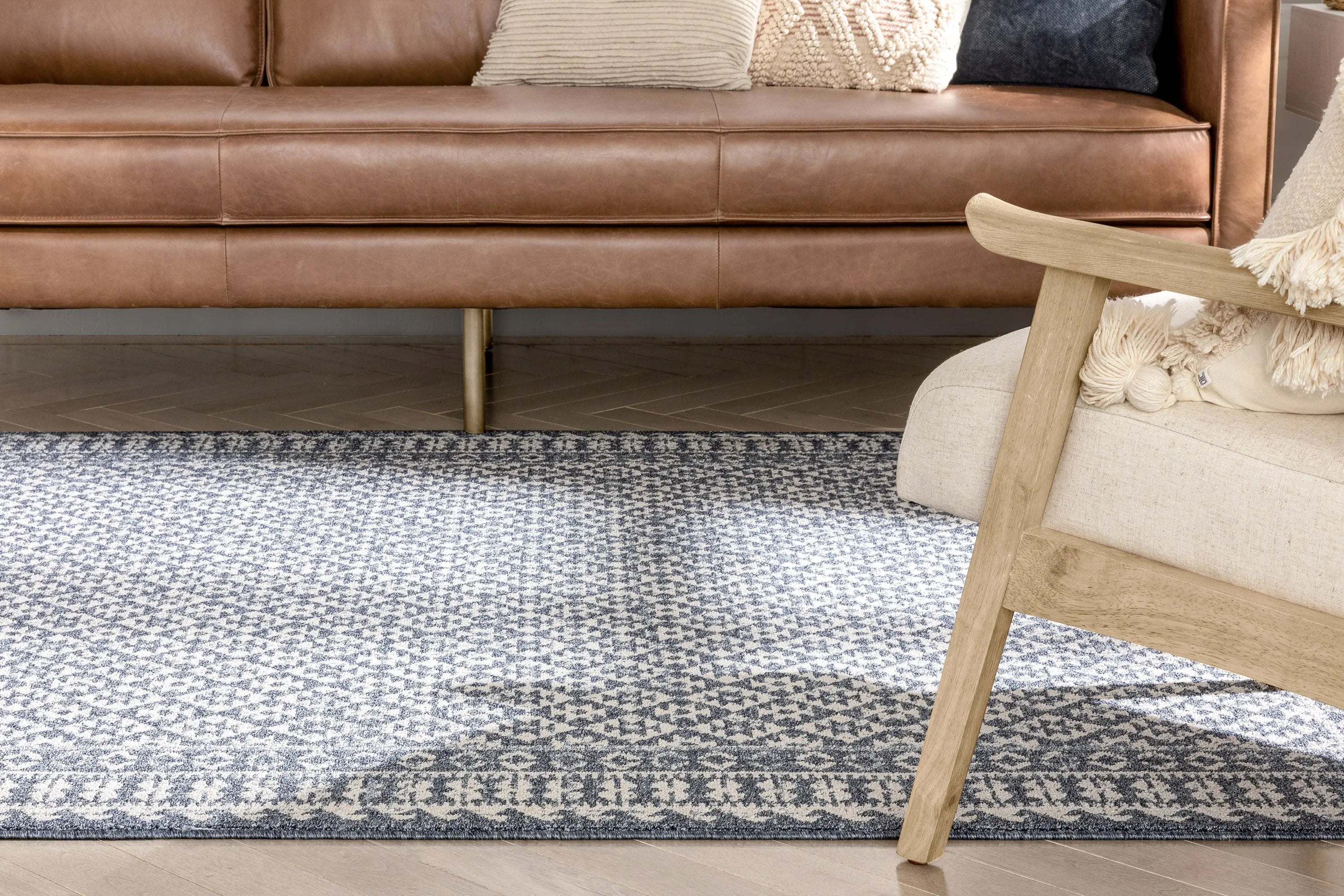 Callista Tribal Trellis Pattern Blue Kilim-Style Rug、mySite、gigharbornorthrealestate