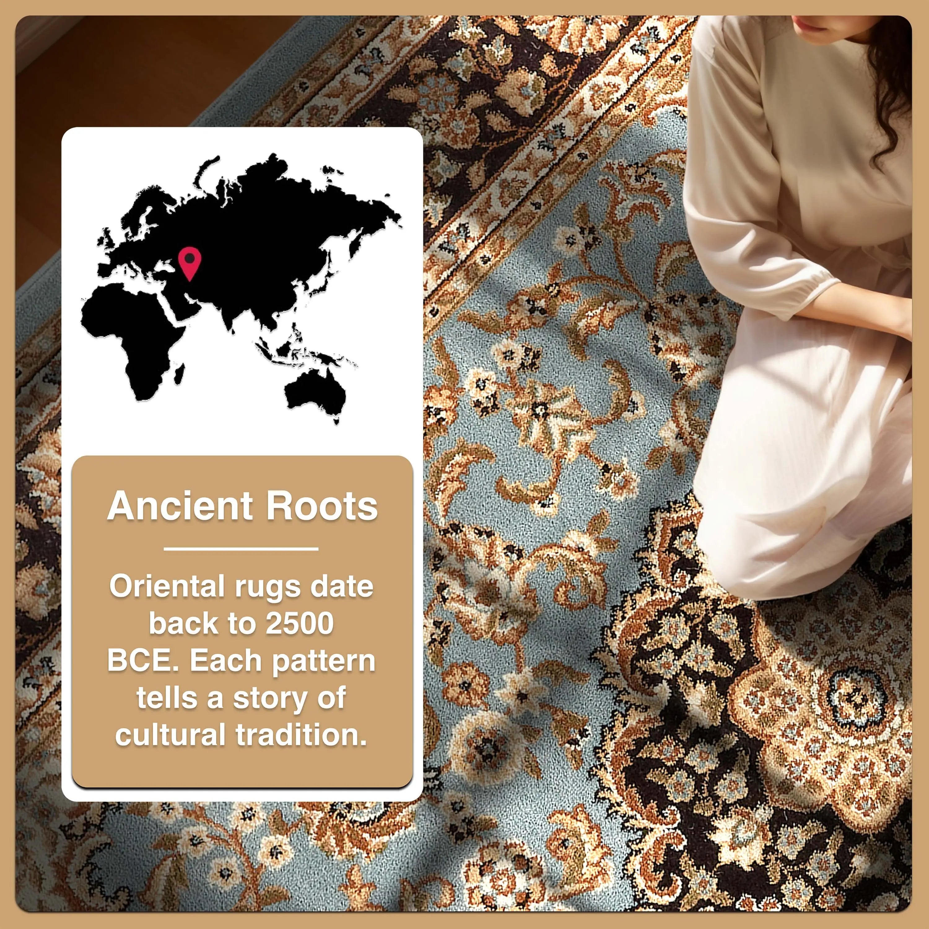 Medallion Kashan Light Blue Traditional Rug、mySite、gigharbornorthrealestate