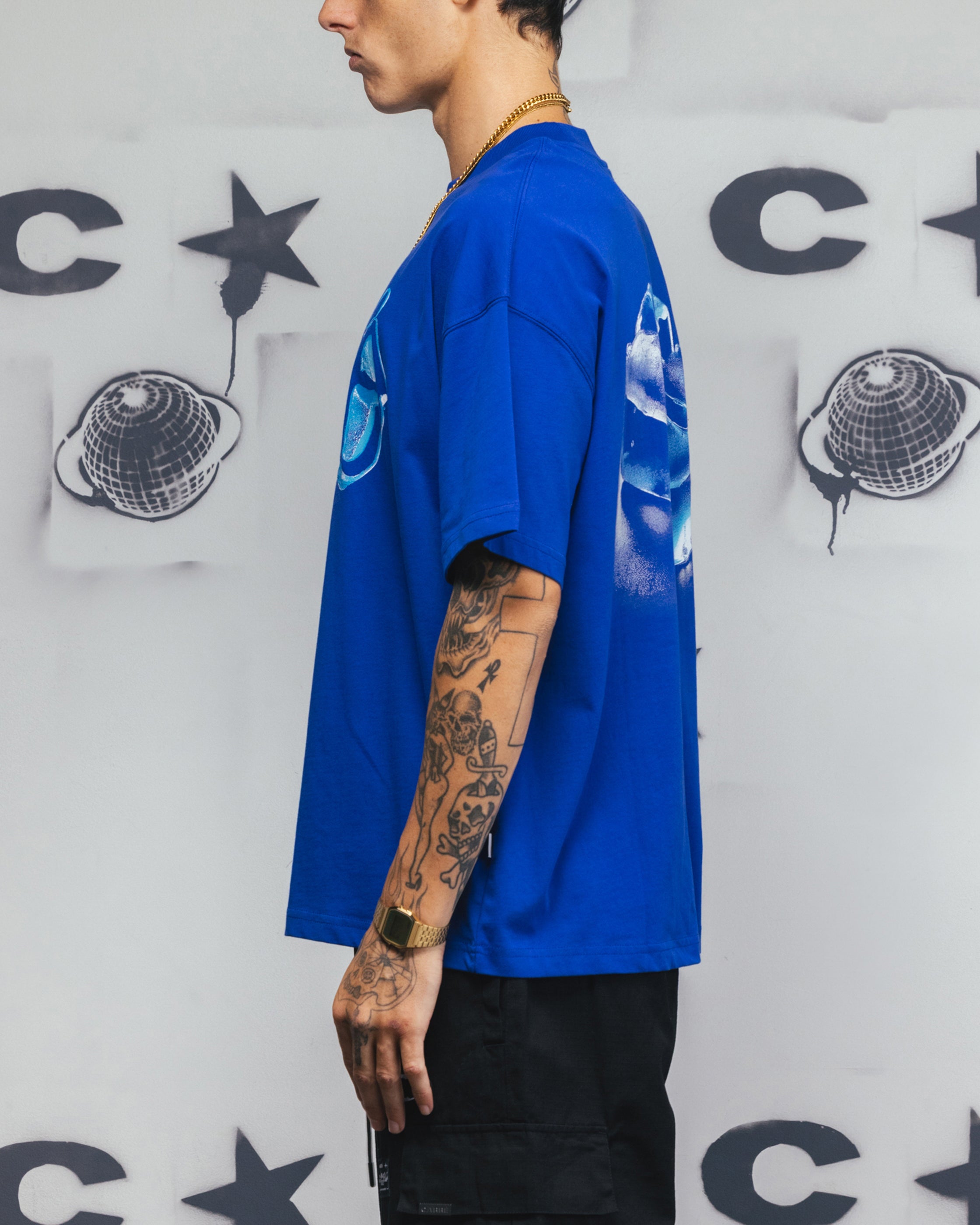 Carre Frosted T-Shirt Royal、mySite、zt4zffjzw