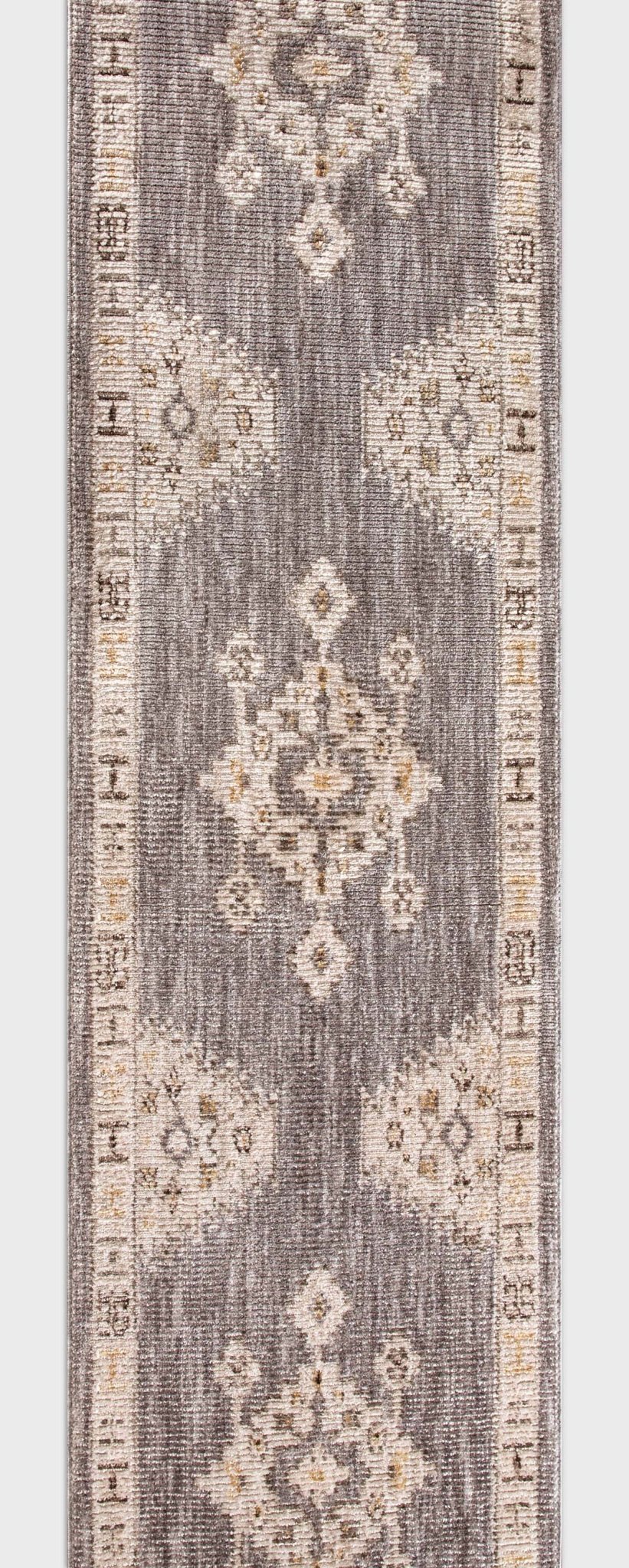 Custom Size Runner Isfjord Tribal Medallion Grey Choose Your Width x Choose Your Length - Perfect For Hallway, Stairs & Kitchen、mySite、gigharbornorthrealestate