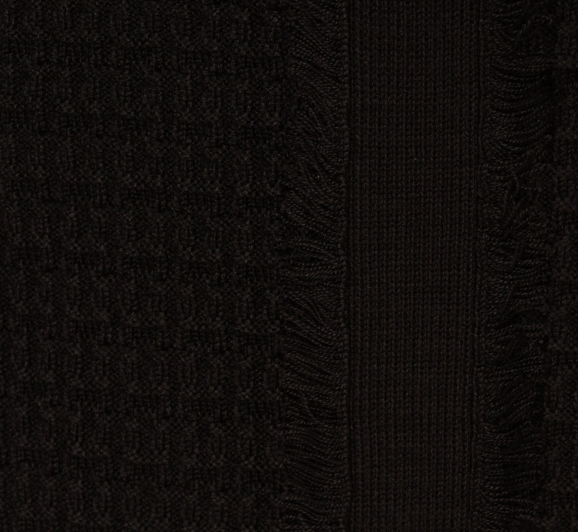 Fray Trimmed Pencil Skirt With Pockets In Black、mySite、solidvoid