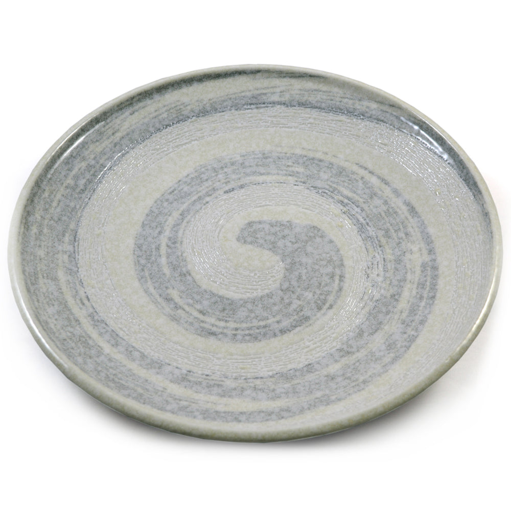 White Swirling Relief Japanese Ceramic Plate、mySite、topwebapps