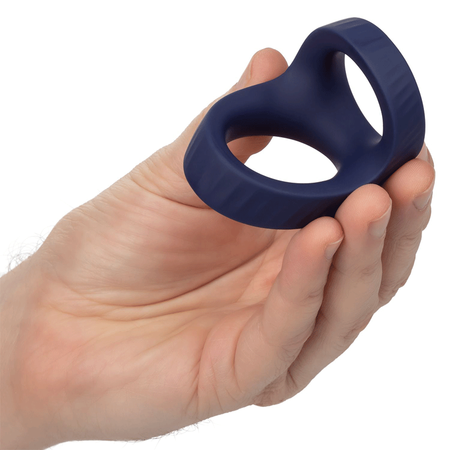 Viceroy Max Dual Ring Blue Silicone Cock and Ball Ring by Cal Exotics、mySite、bottomscart