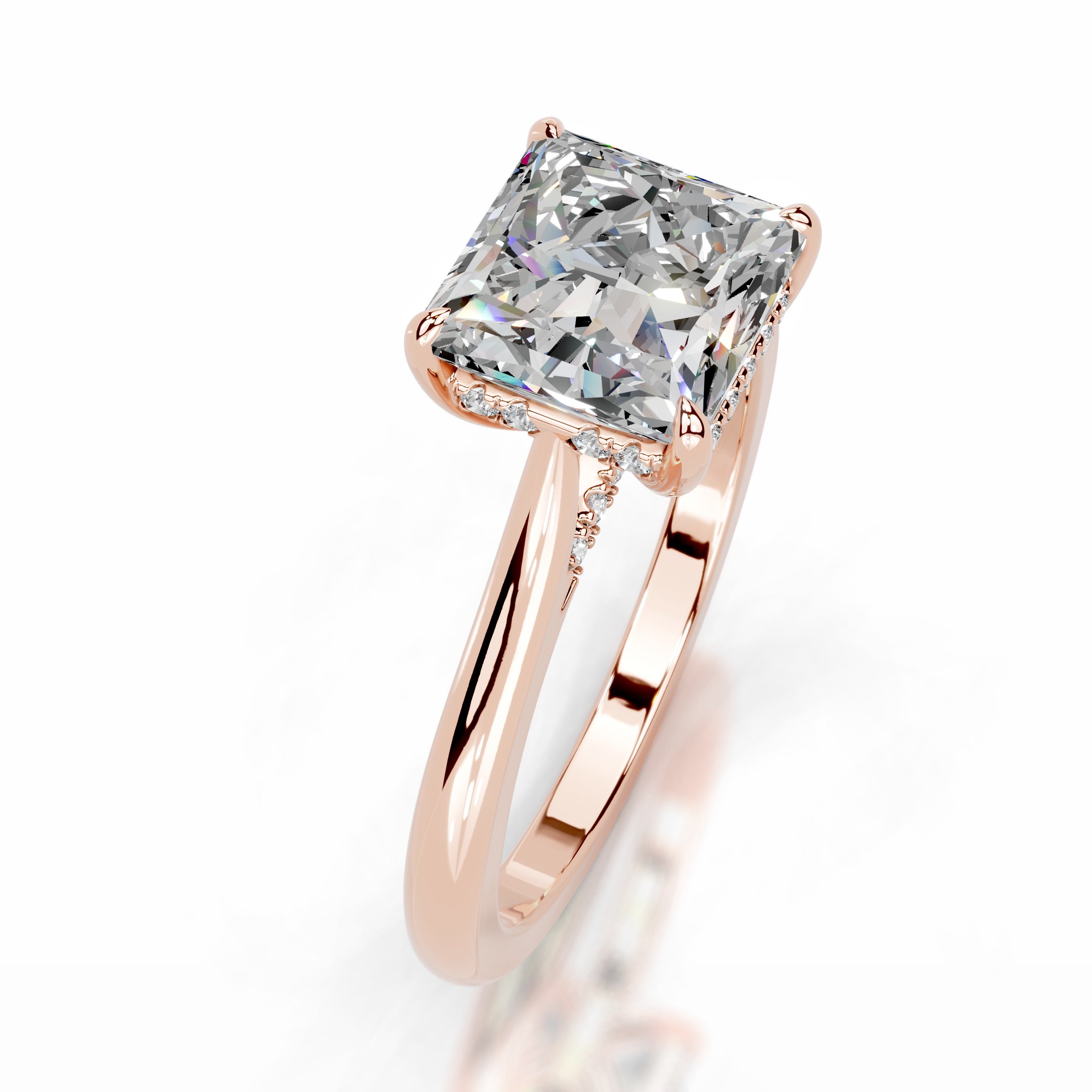 Cardinia Moissanite & Diamond Ring - 14K Rose Gold、mySite、hinf8tx79