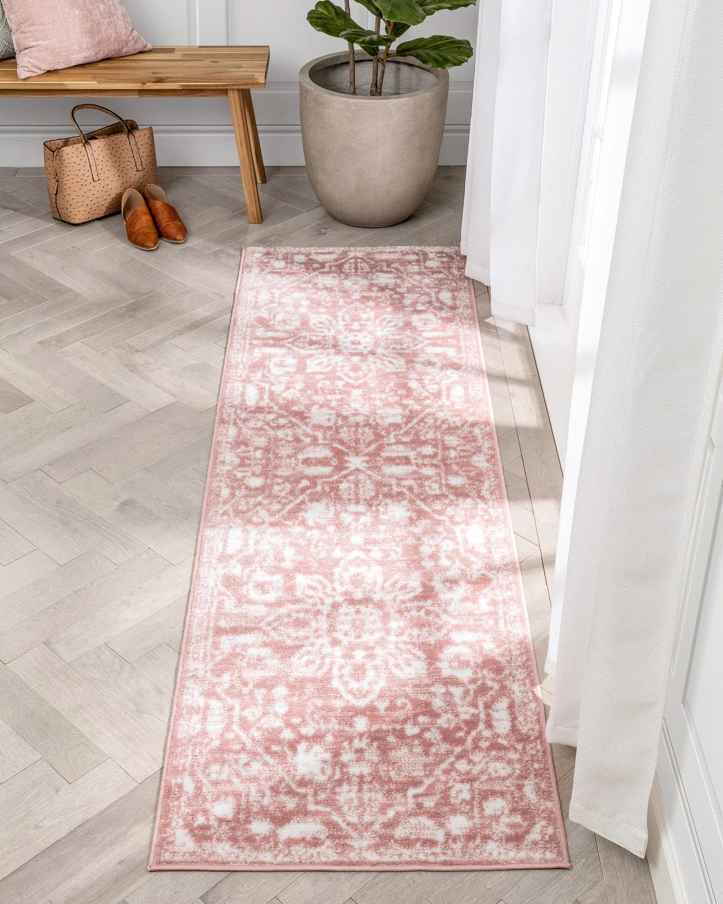 Disa Vintage Medallion Blush Soft Rug By Chill Rugs、mySite、gigharbornorthrealestate