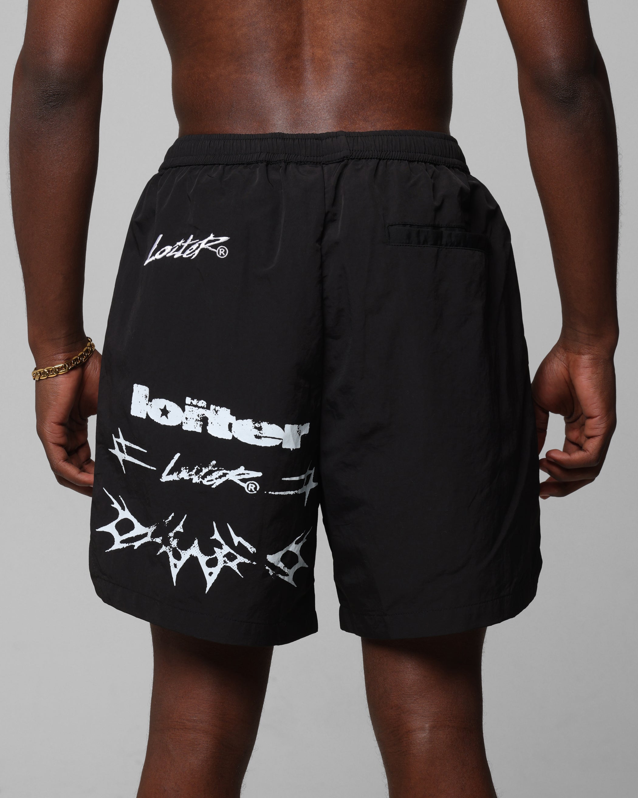 Loiter Stacked Metal Walk Shorts Black、mySite、zt4zffjzw