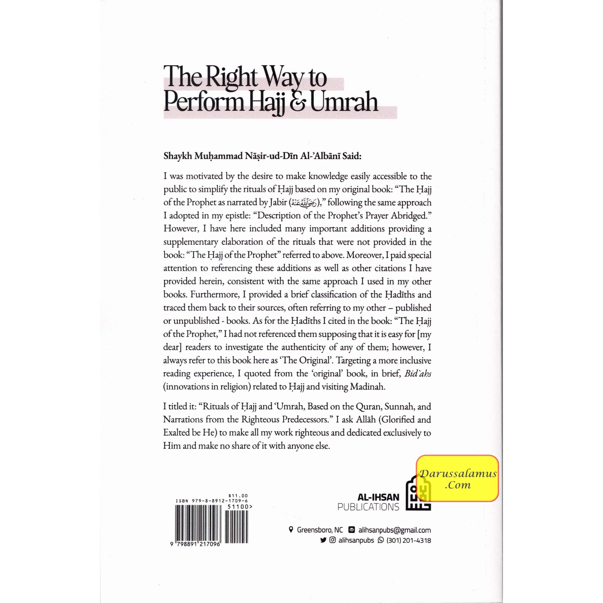 The Right Way to Perform Hajj & Umrah By Shaykh Nasir Din Albani、mySite、topwebapps