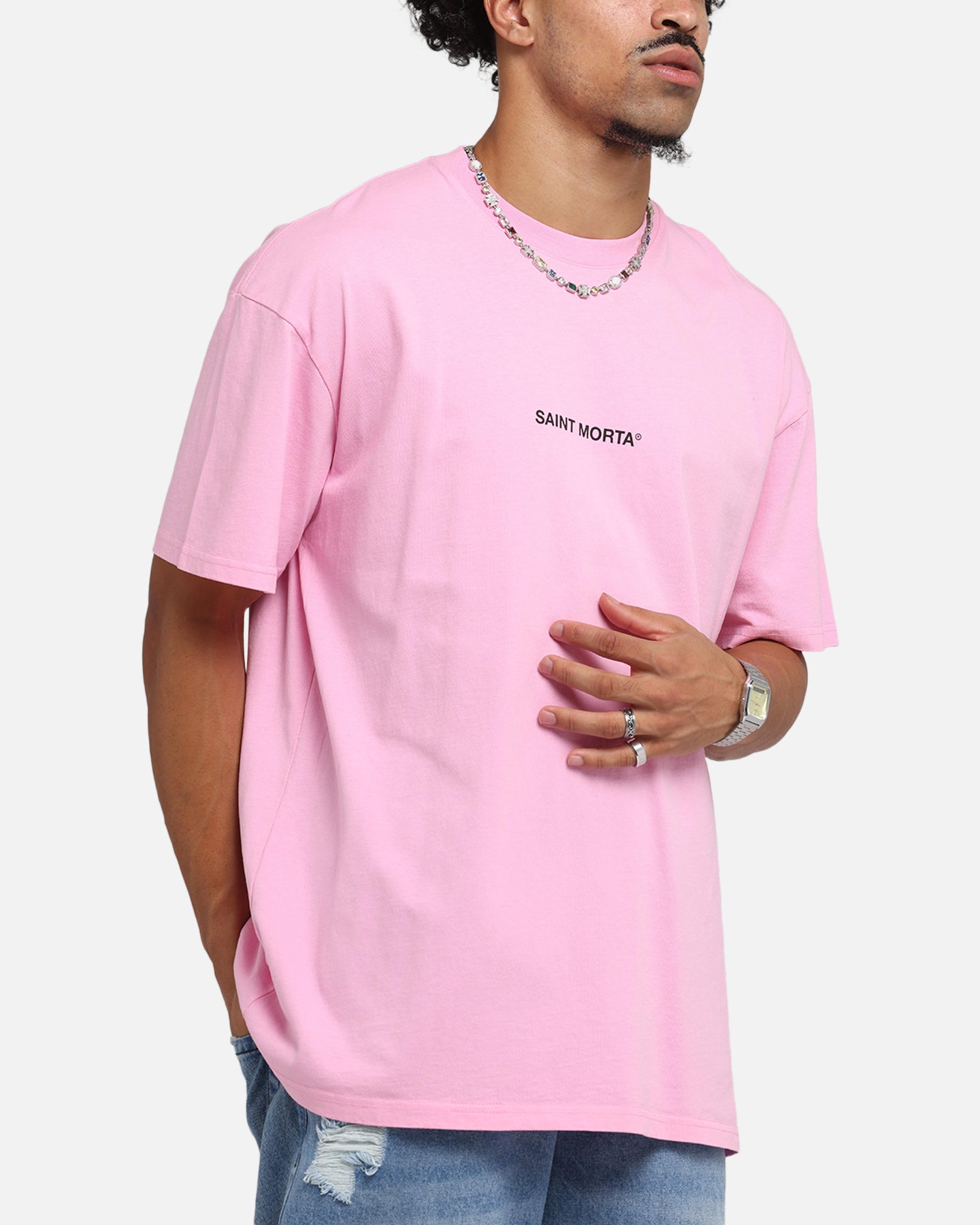 Saint Morta Lover Club Boxy T-Shirt Pink、mySite、zt4zffjzw