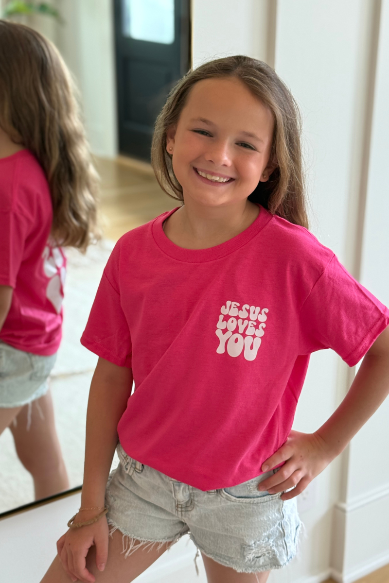 Jesus Loves You Tee - Girls Graphic、mySite、hinf8tx79