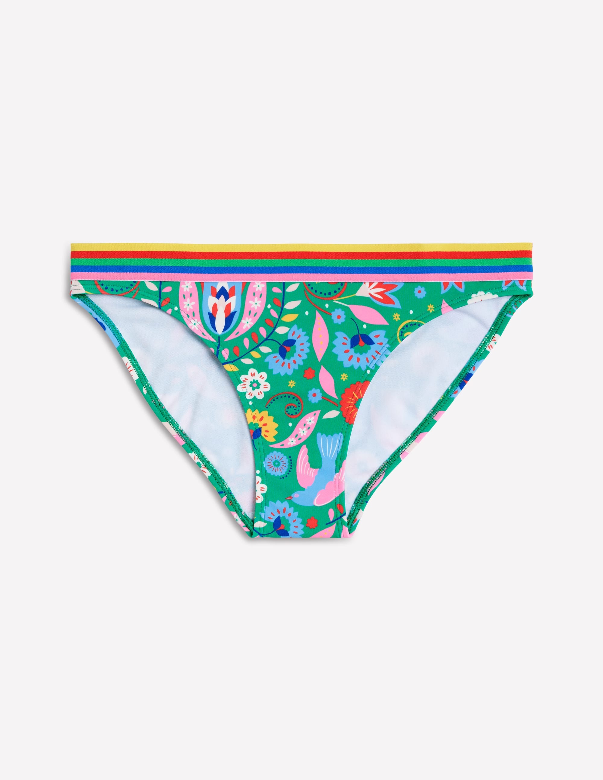  Stripe Trim Bikini Bottoms-Green, Decorative Garden、mySite、ashleygrahame