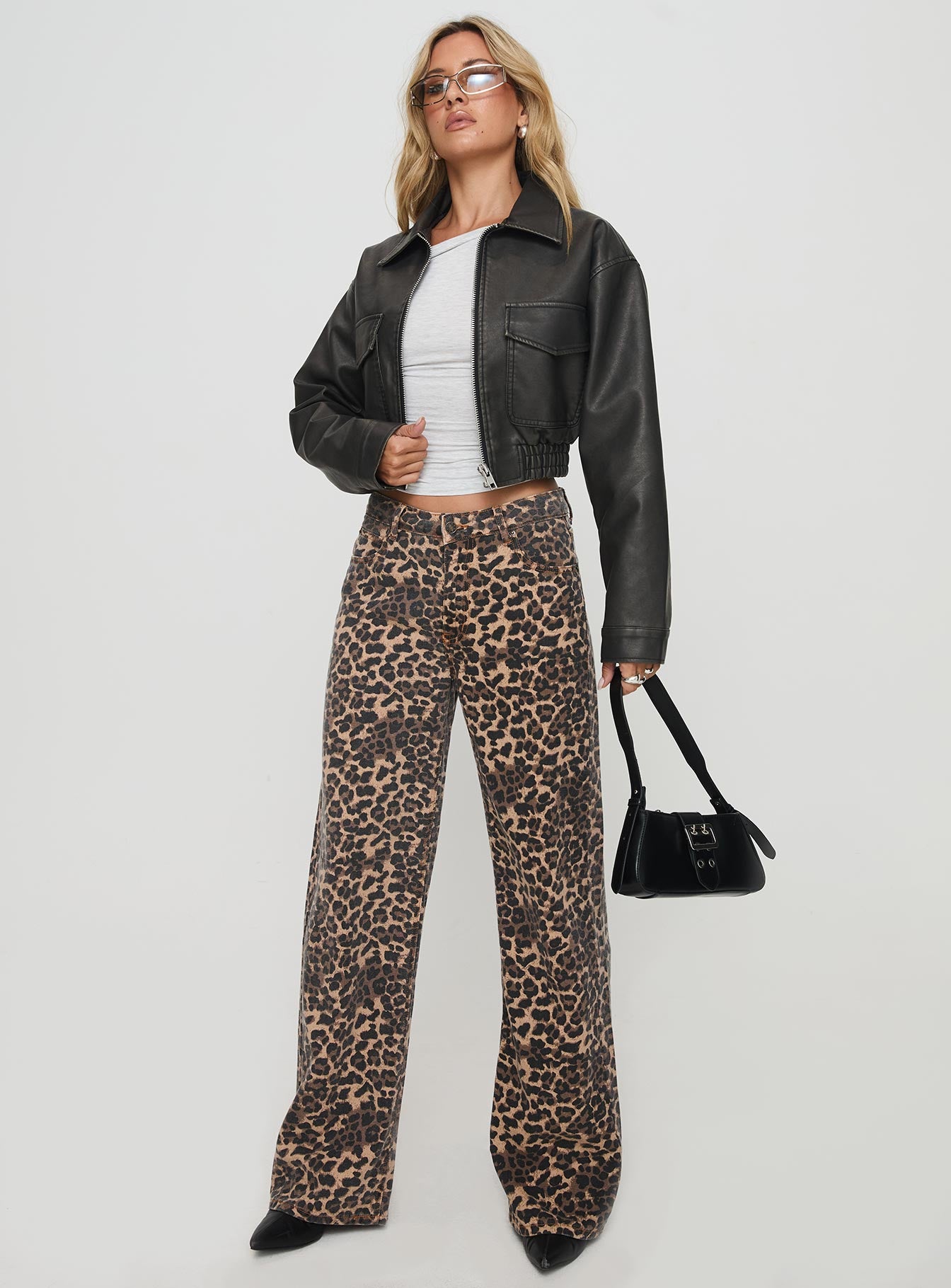 Eavar Faux Leather Jacket Washed Black、mySite、solidvoid