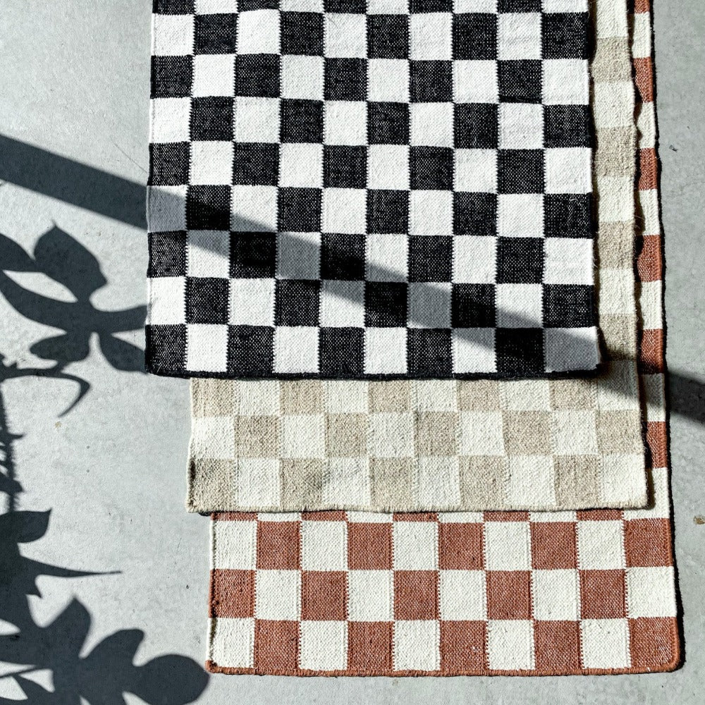 Checkered Natural Cream Area Rug、mySite、gigharbornorthrealestate