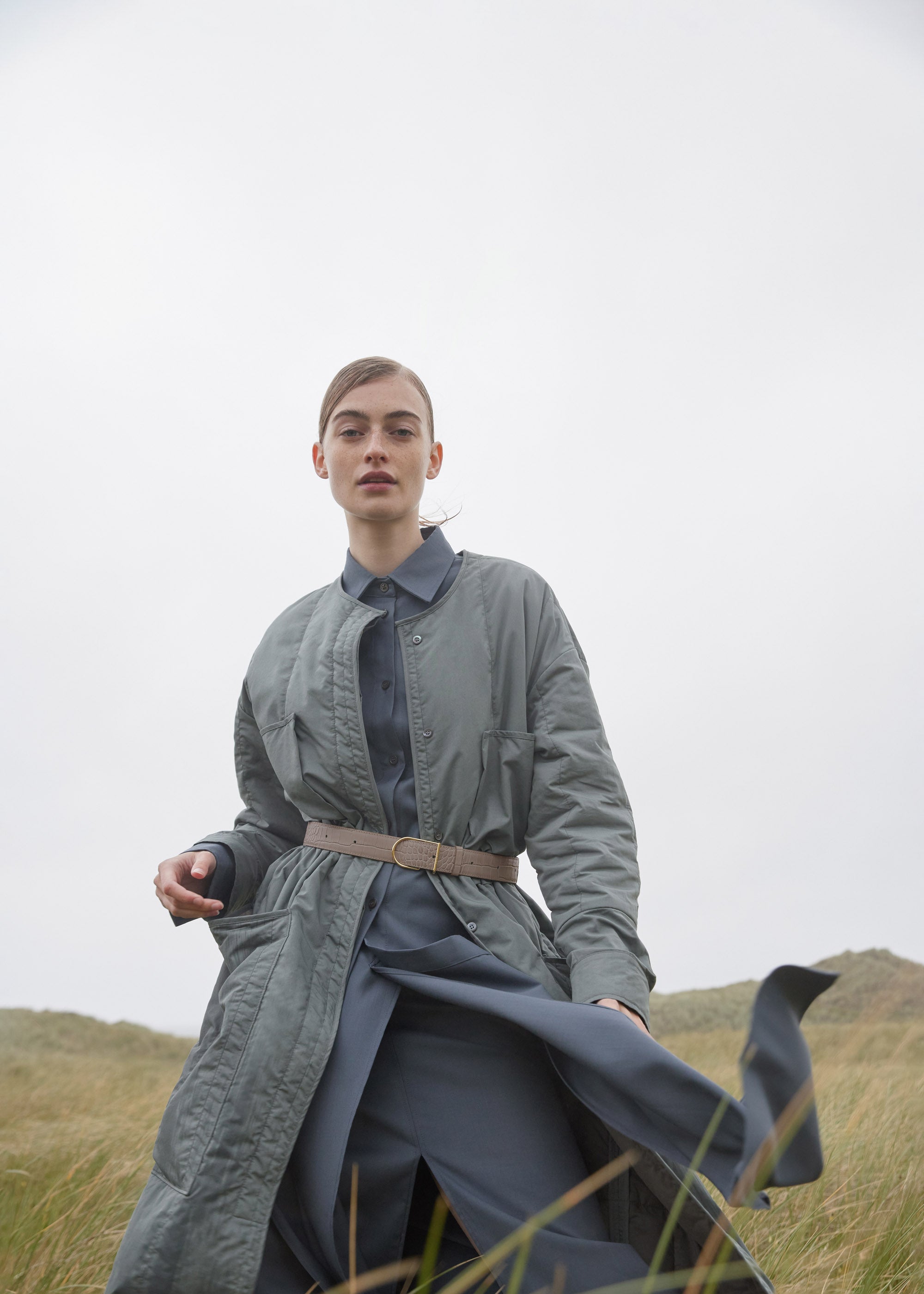 Ceinture Large Umi - Taupe Crocodile、mySite、camillekostekn