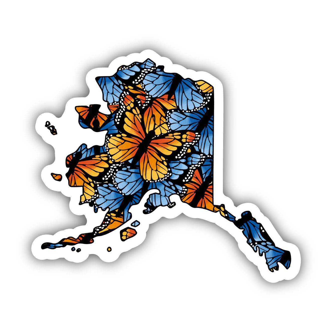  Alaska Butterfly Pattern Sticker、mySite、elrpsem3k