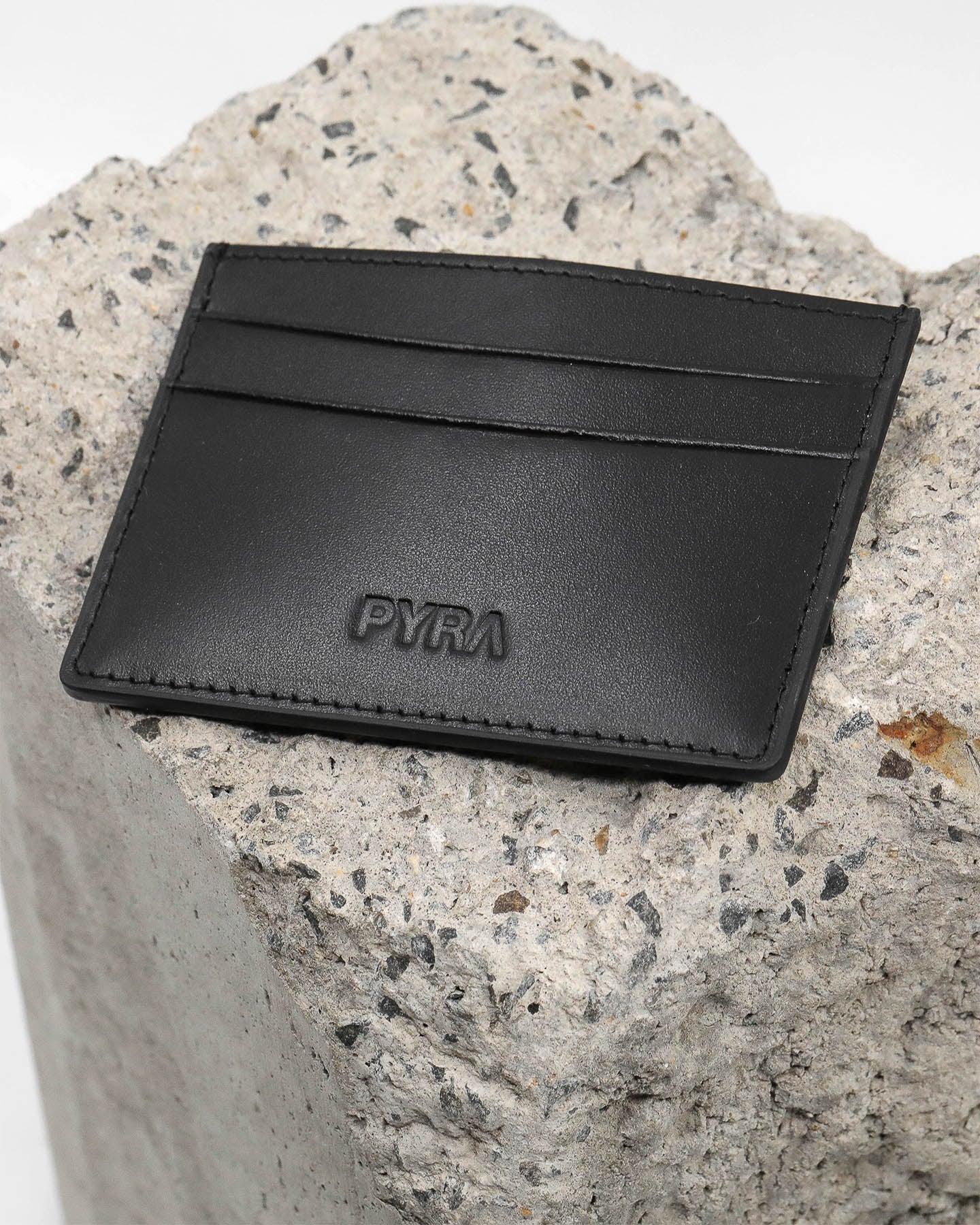 PYRA Men's Leather Card Wallet Black Leather、mySite、zt4zffjzw