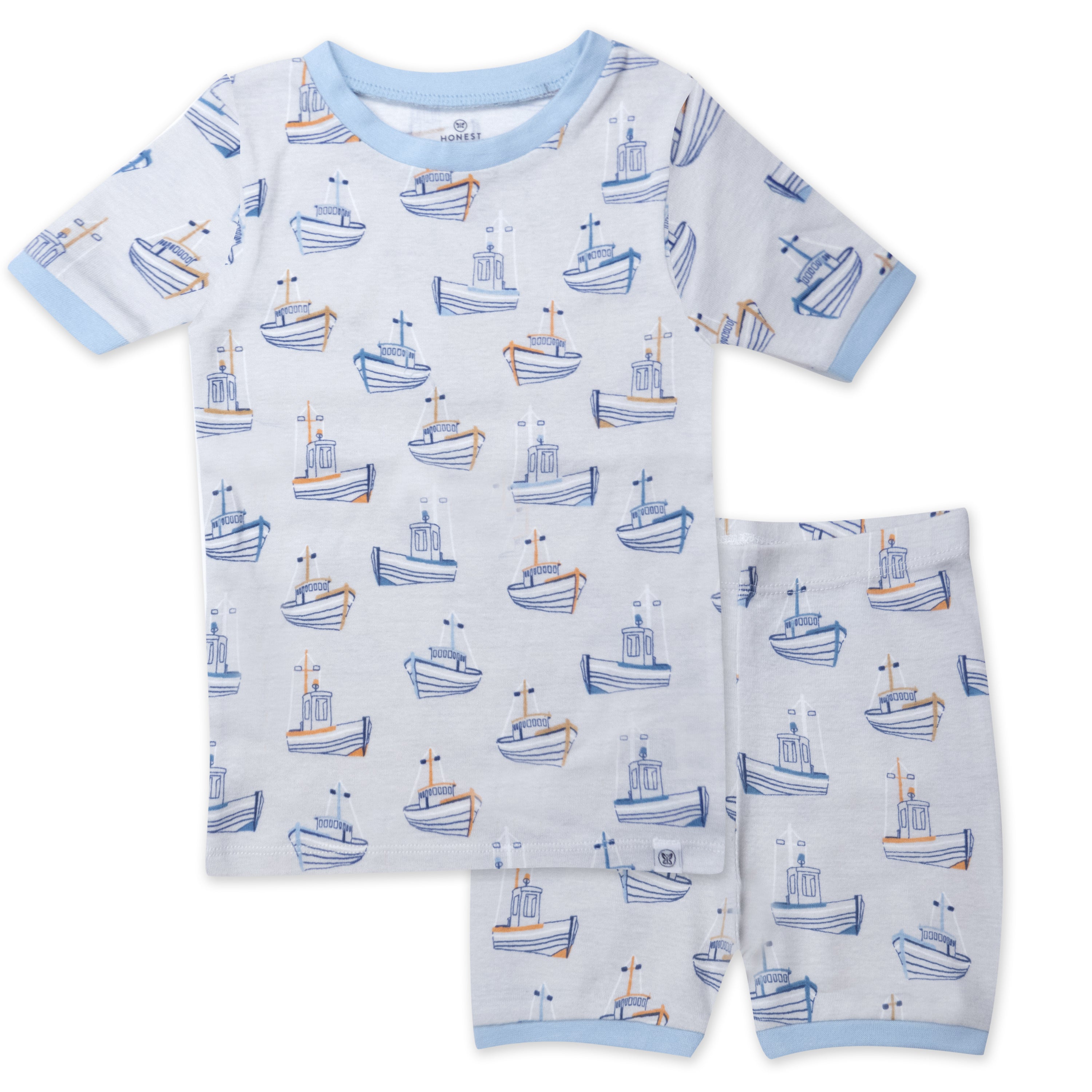  2-Piece Organic Cotton Short Sleeve & Shorts Pajama Set、mySite、layawaytickets
