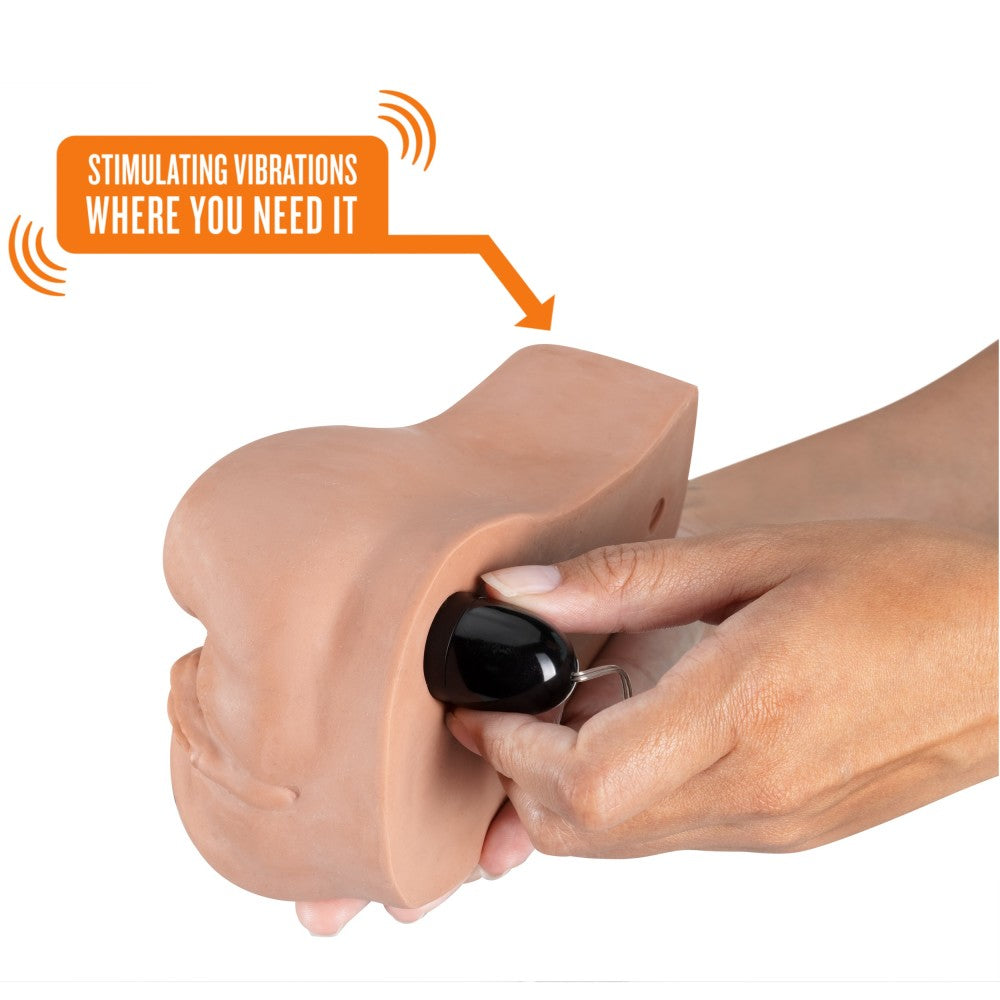 X5 Men By Blush® | Amanda's Lusty Bottom Realistic Latin Vibrating Masturbator / Stroker、mySite、bottomscart