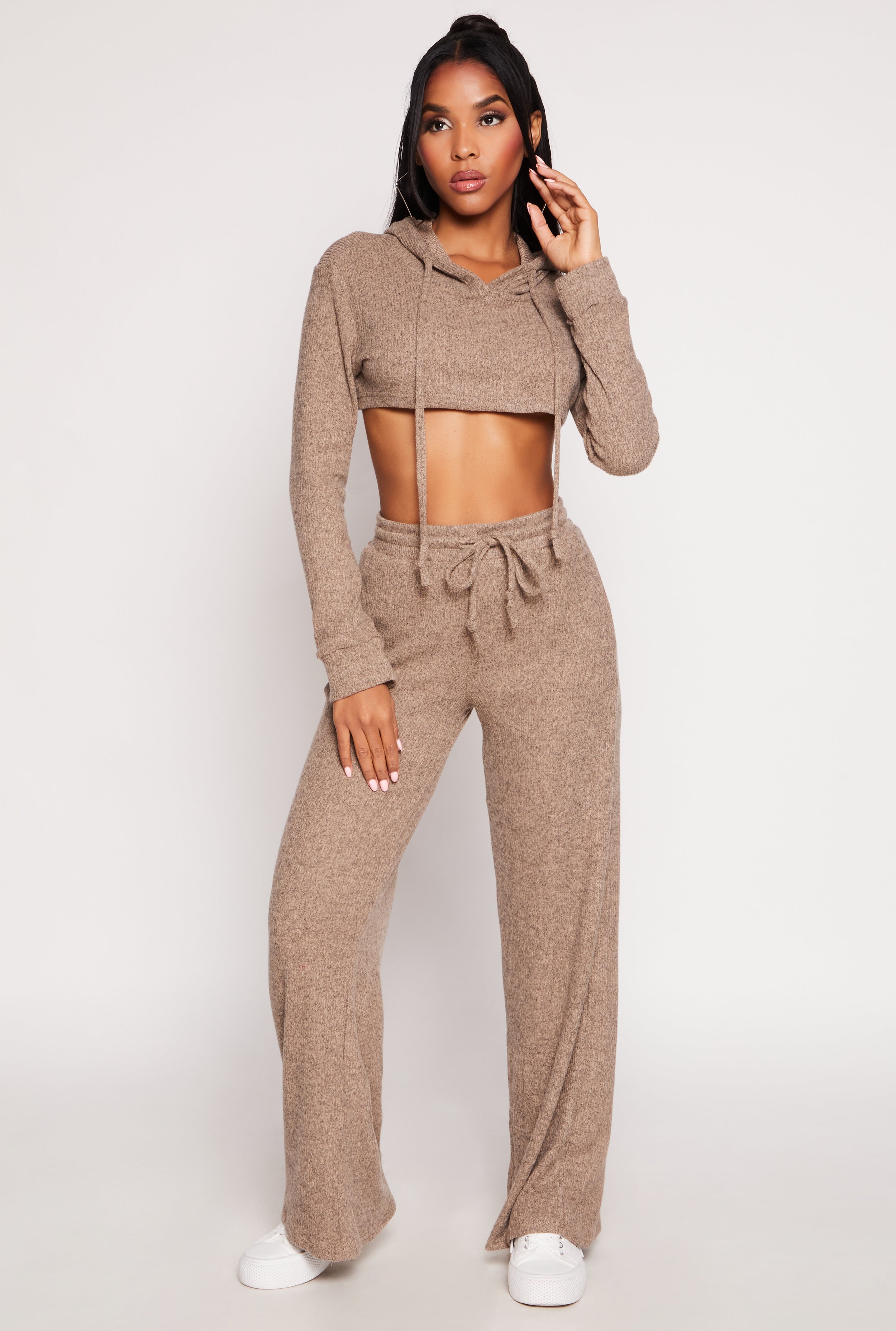 Daisy Ribbed Knit Hooded Shrug、mySite、camillekostekn