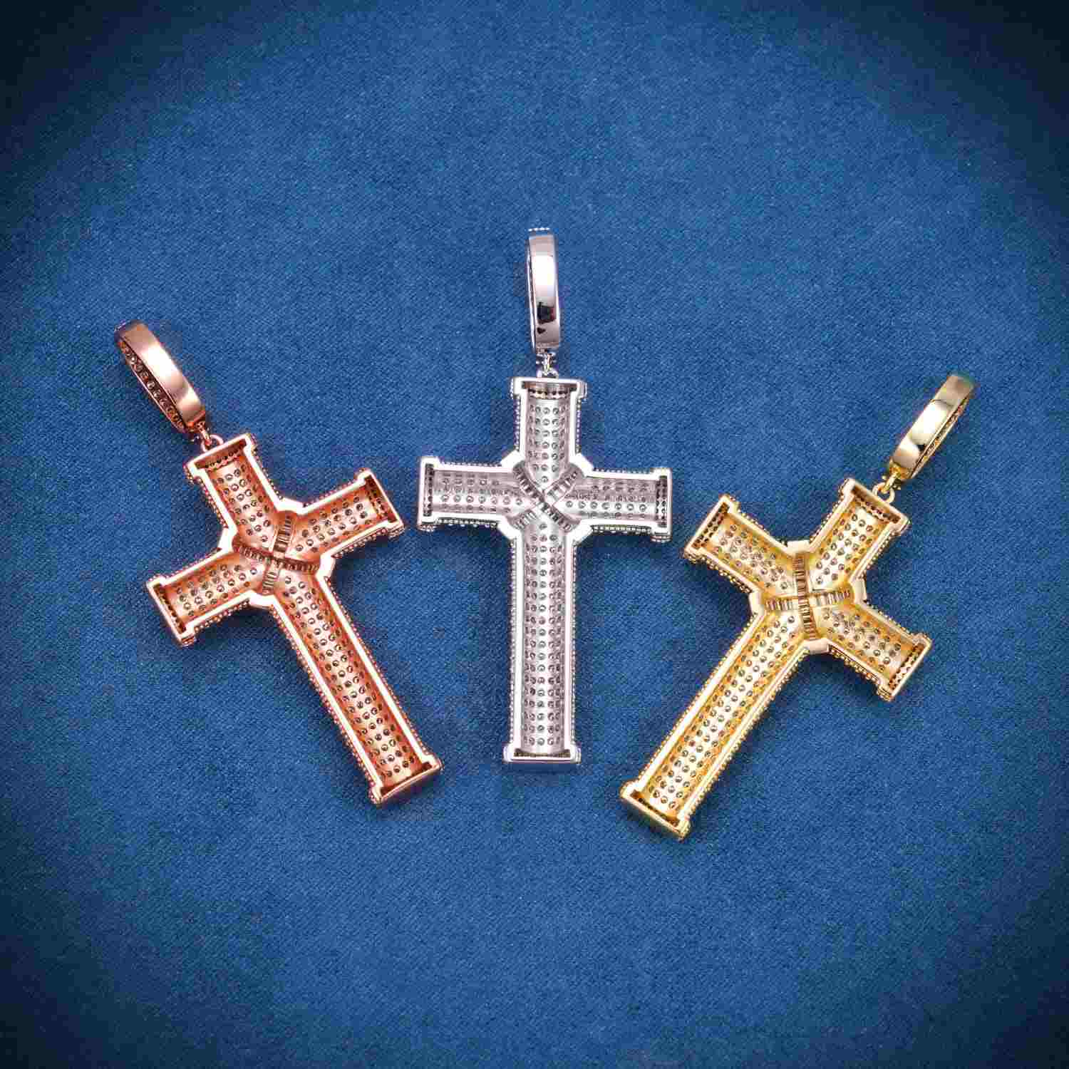 Moissanite X Cross Pendant 14K Gold、mySite、hinf8tx79